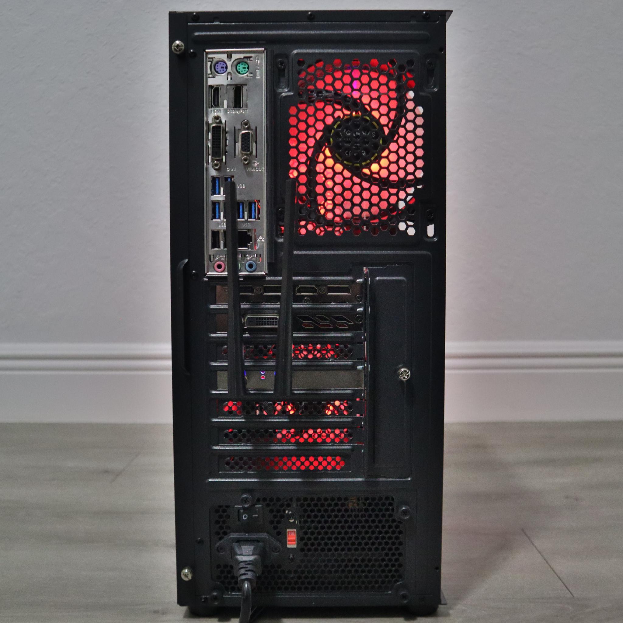 Gaming PC - GTX 1080, i7-7700, 16GB DDR4, WIFI, ARGB, BLACK, 120GB SATA SSD, 1TB HDD.