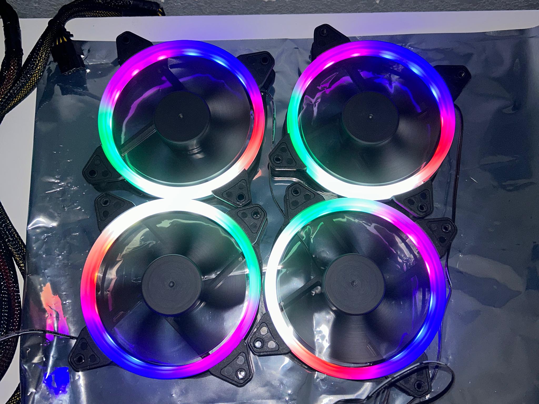(4) Pack 120MM RGB Case Fans (Molex) 