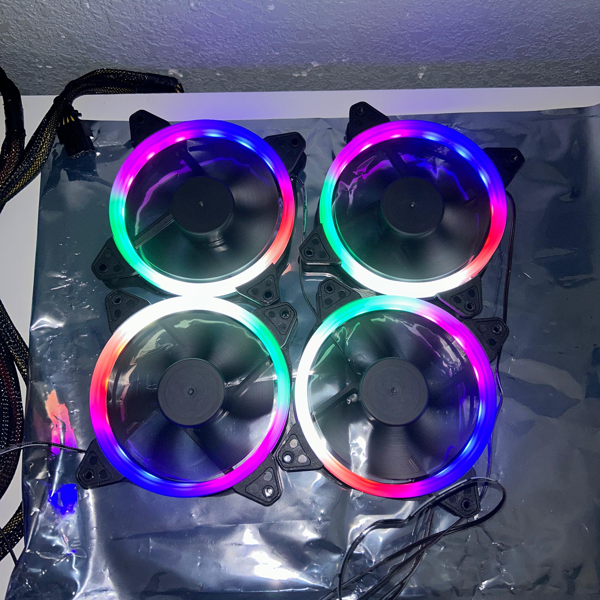 (4) Pack 120MM RGB Case Fans (Molex) 