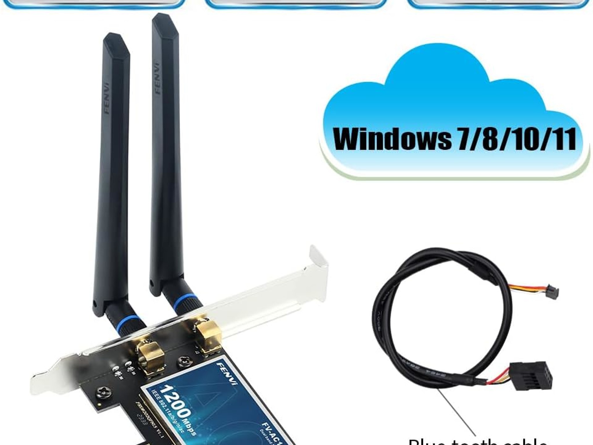 fenvi PCIe Network Card WiFI + Bluetooth 4.0 / Dual Antenna