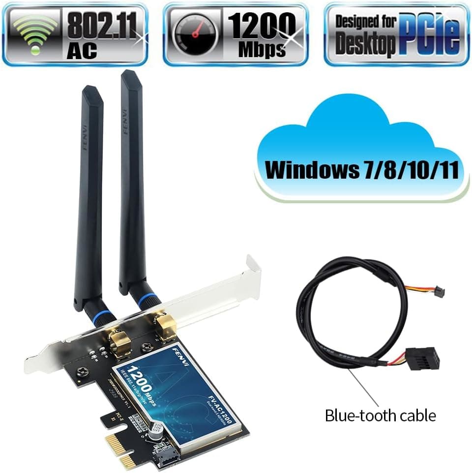 fenvi PCIe Network Card WiFI + Bluetooth 4.0 / Dual Antenna