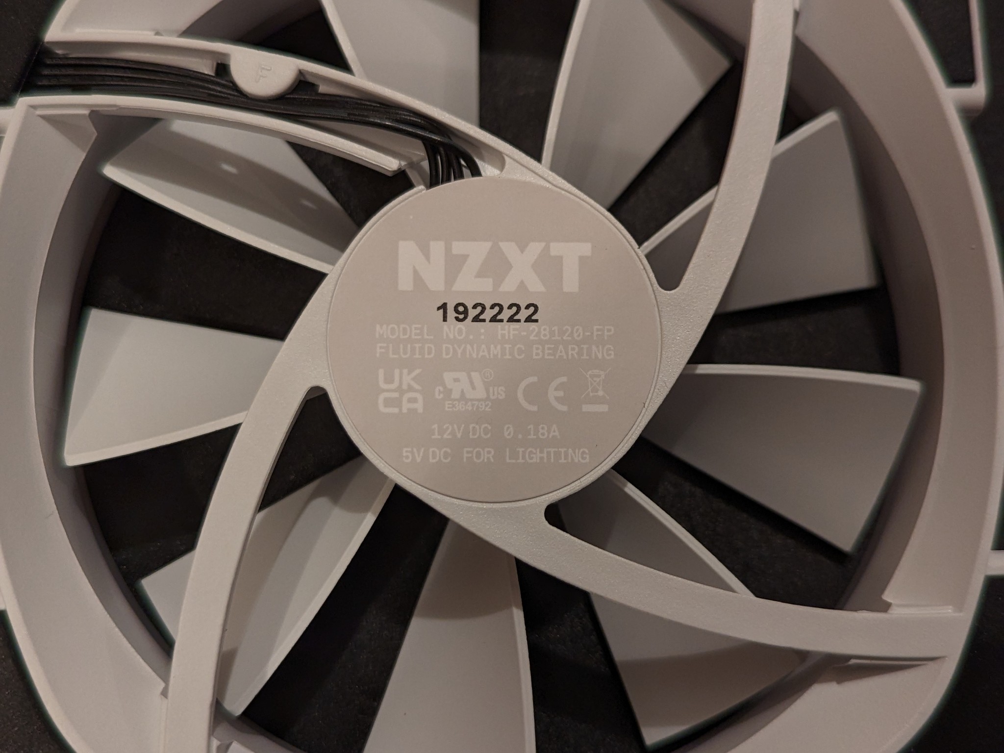 New NZXT AER RGB 2 120mm White ARGB Fan | Fluid Dynamic Bearing | PWM | From Kraken Z53