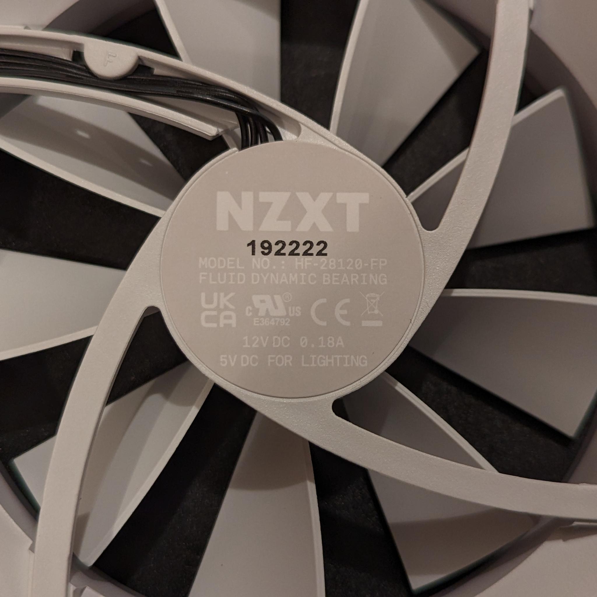 New NZXT AER RGB 2 120mm White ARGB Fan | Fluid Dynamic Bearing | PWM | From Kraken Z53
