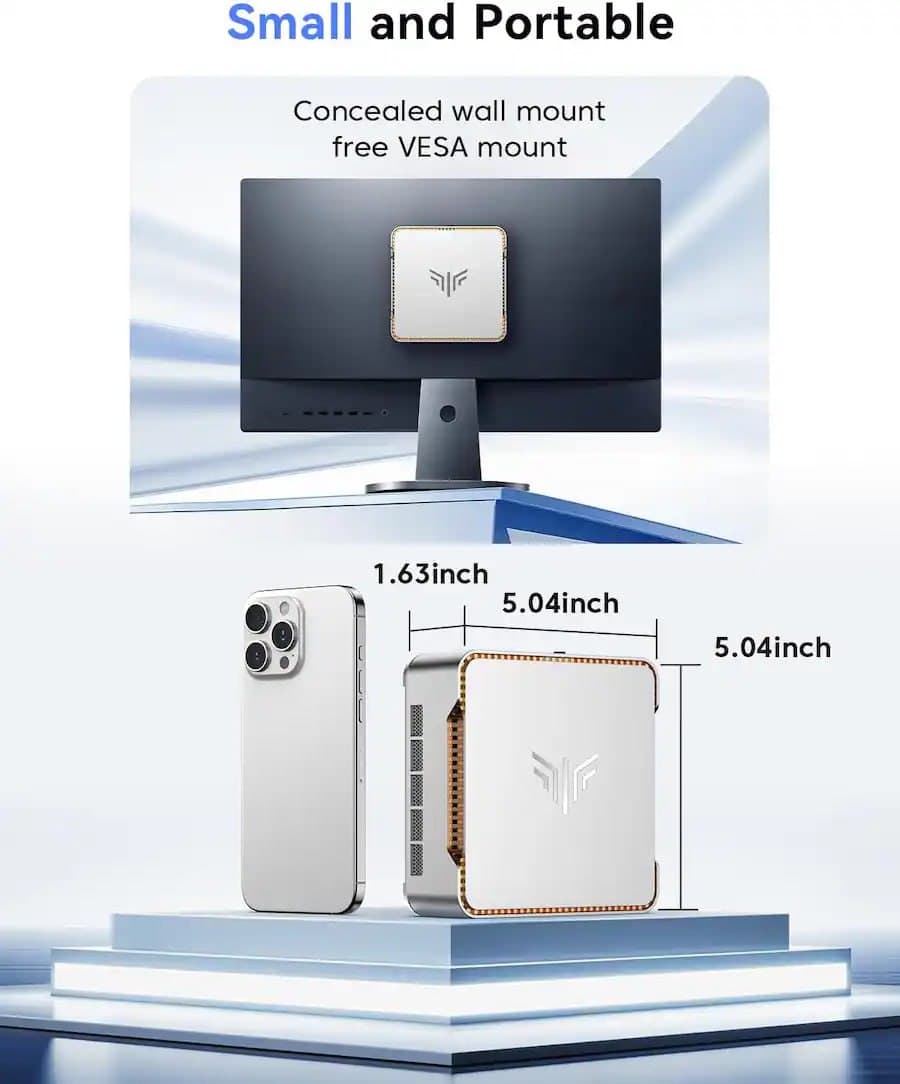 💠 KAMRUI 4K Mini PC | AMD Ryzen Embedded R2544 | 8 GB DDR4 SODIMM | 256 GB M.2 SSD