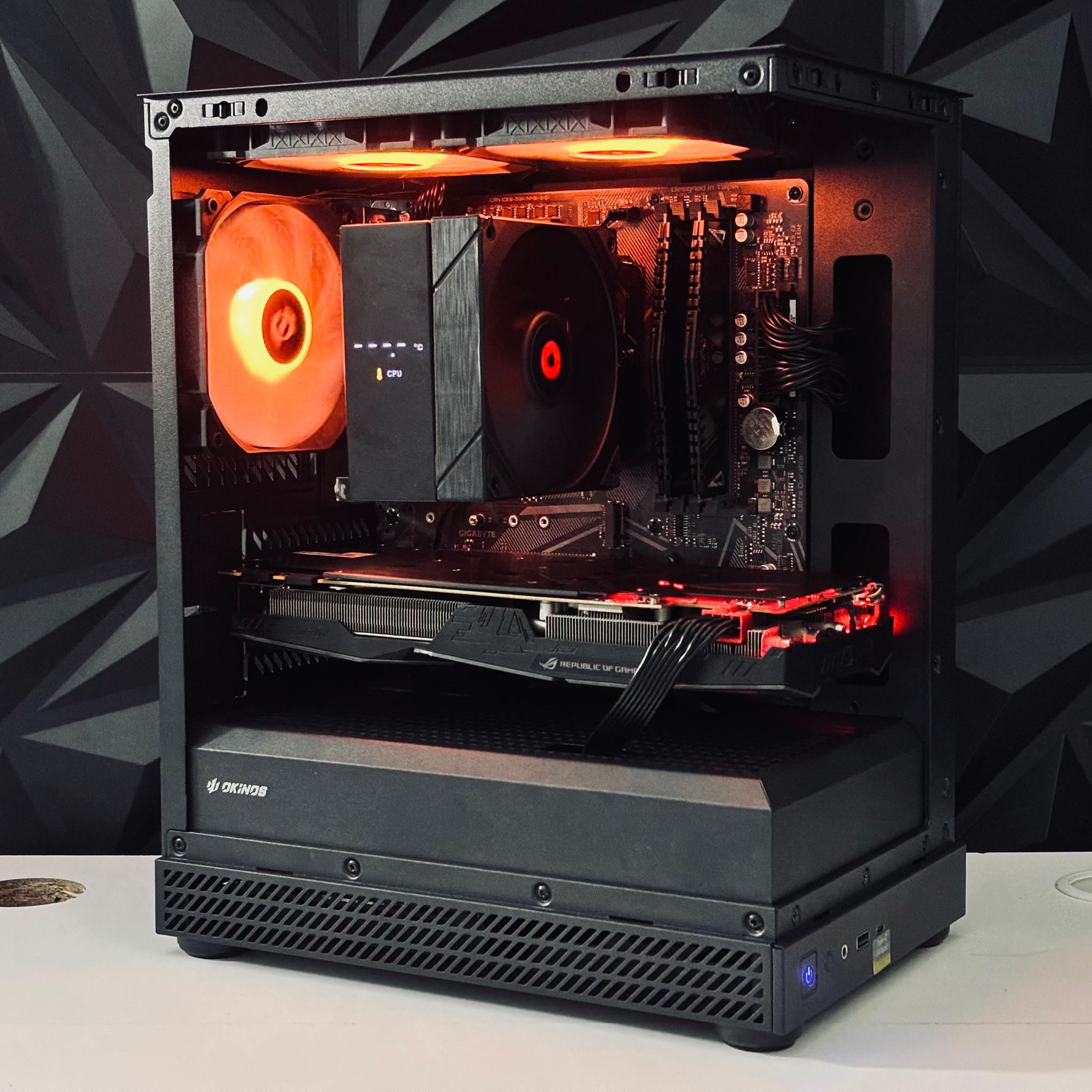 🧡🖤 Black Gaming PC - GTX 1070 / Ryzen 5 3600 / 16GB RAM  🖤🧡