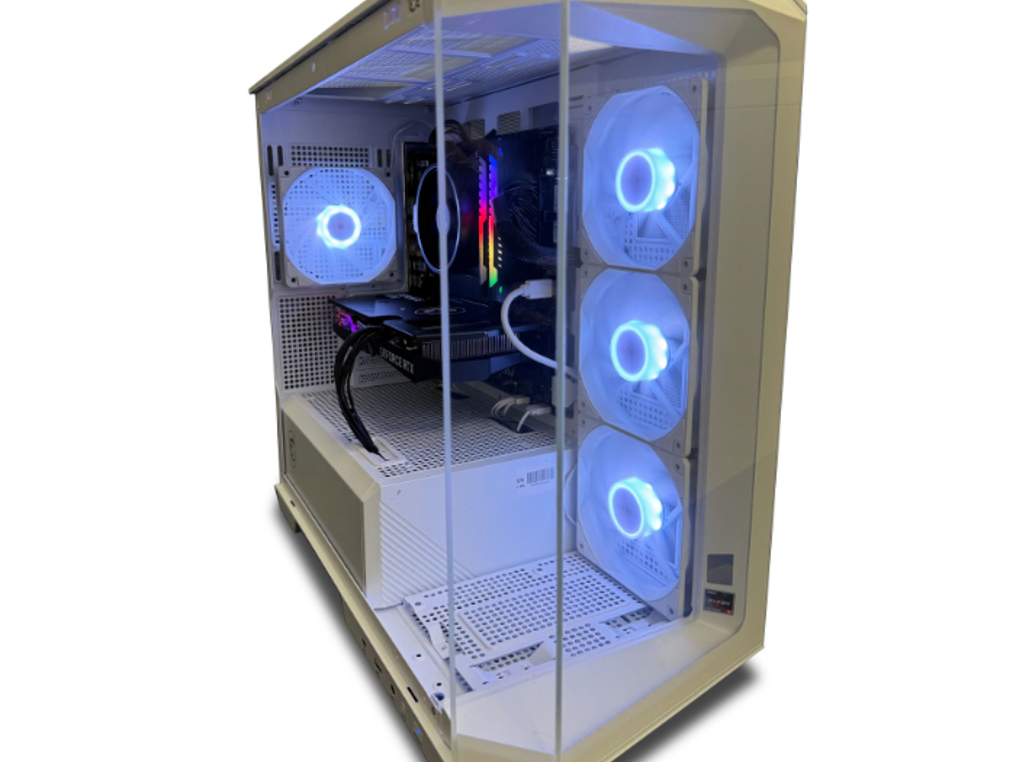 NSX Gaming AMD Ryzen 5 5600X, RTX 4060, 32GB RGB RAM, 1TB NVMe SSD, 650W PSU, WiFi – White Case