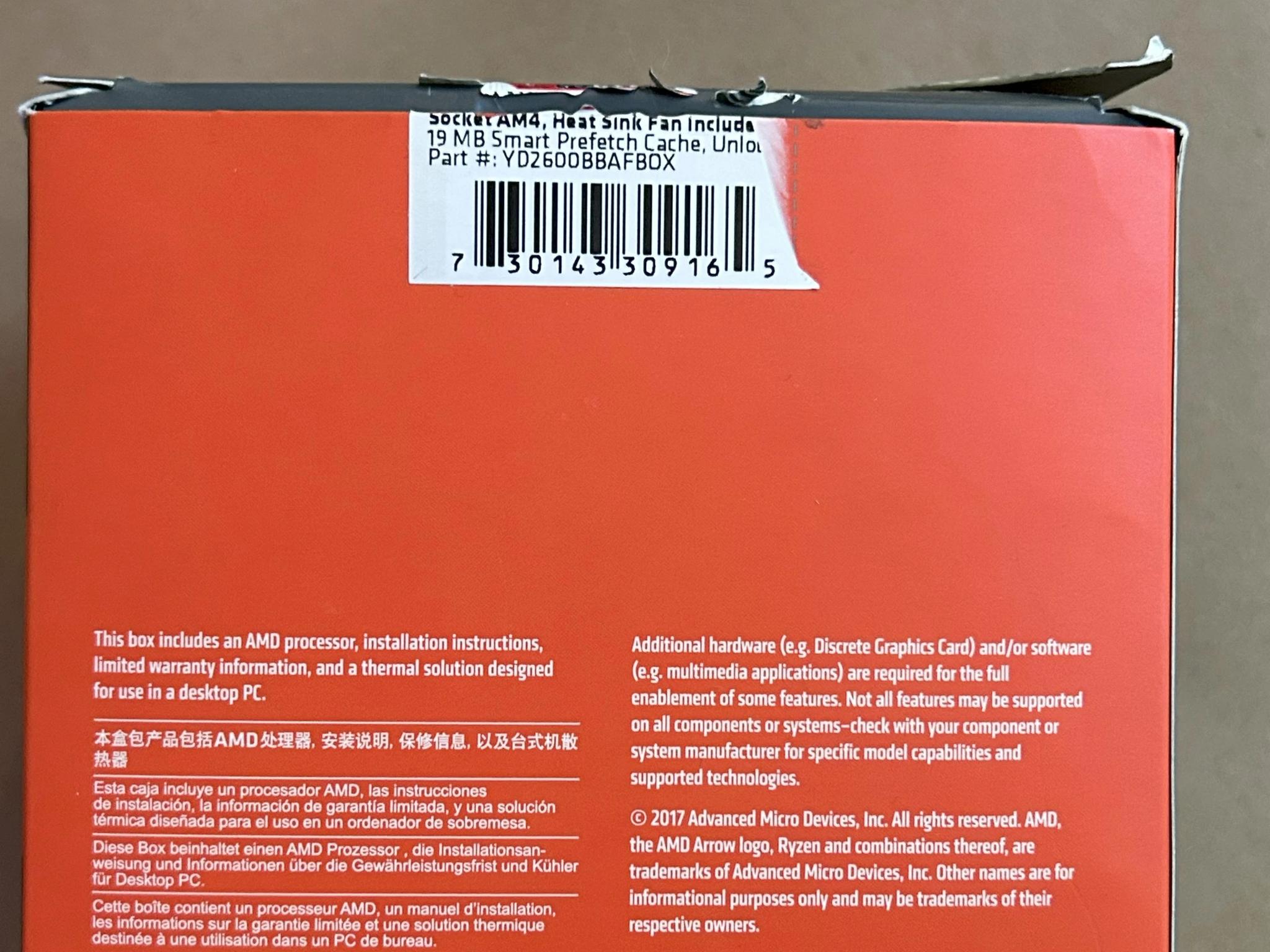 AMD Ryzen 5 2600 3.4 GHz 6-Core Processor w/ Wraith Stealth Cooler