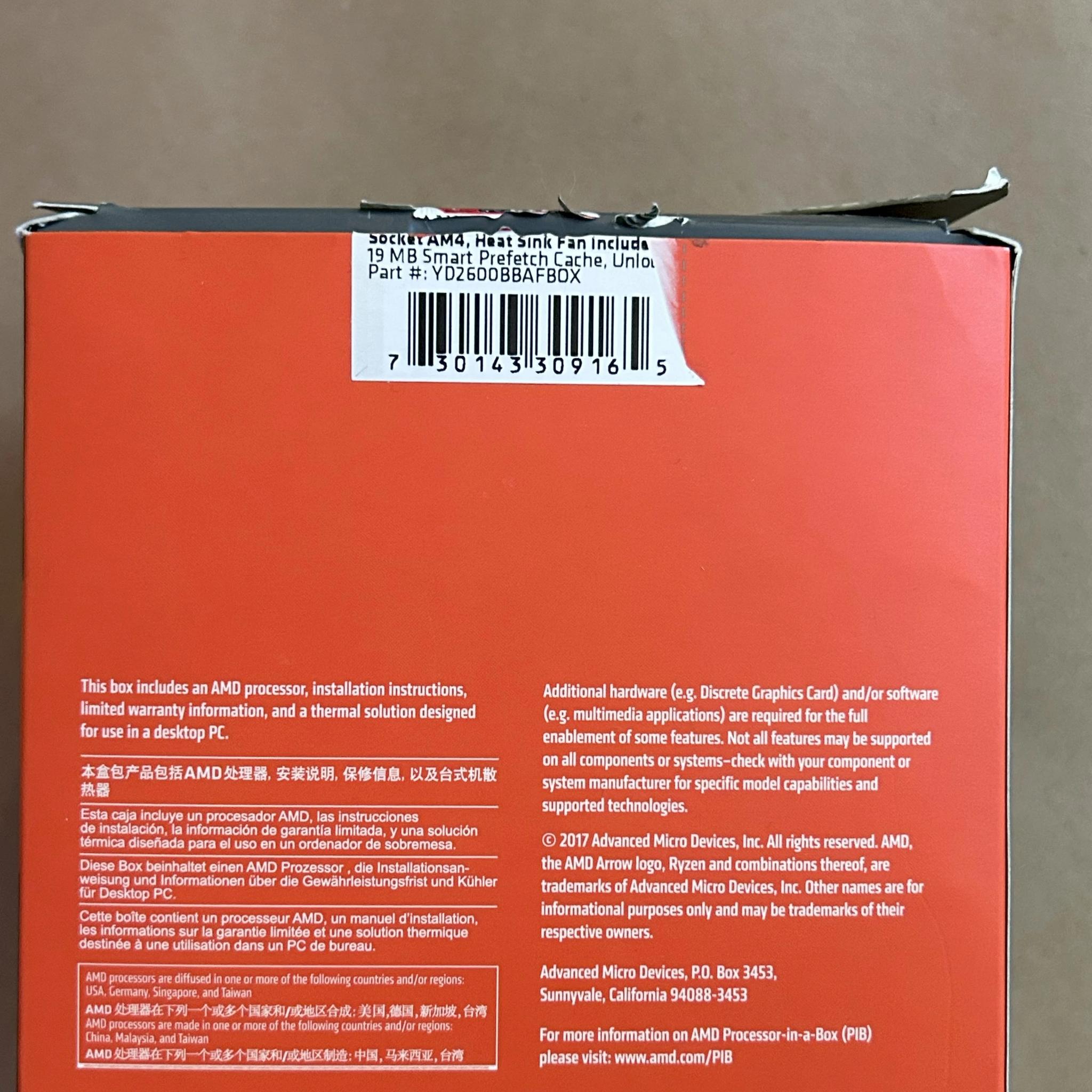 AMD Ryzen 5 2600 3.4 GHz 6-Core Processor w/ Wraith Stealth Cooler