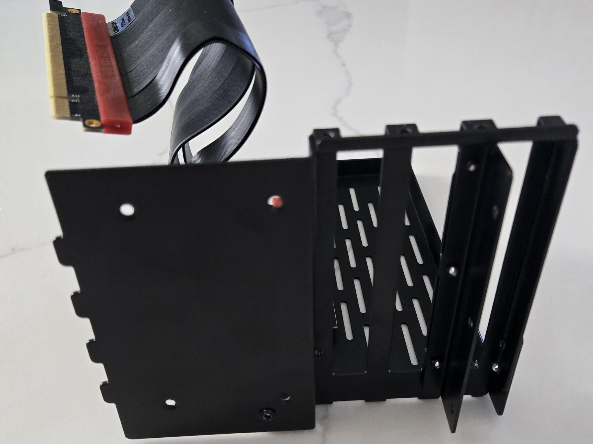 LINKUP Vertical GPU Bracket w/ LINKUP Ultra PCIe 4.0 X16 Gen4 Riser Cable