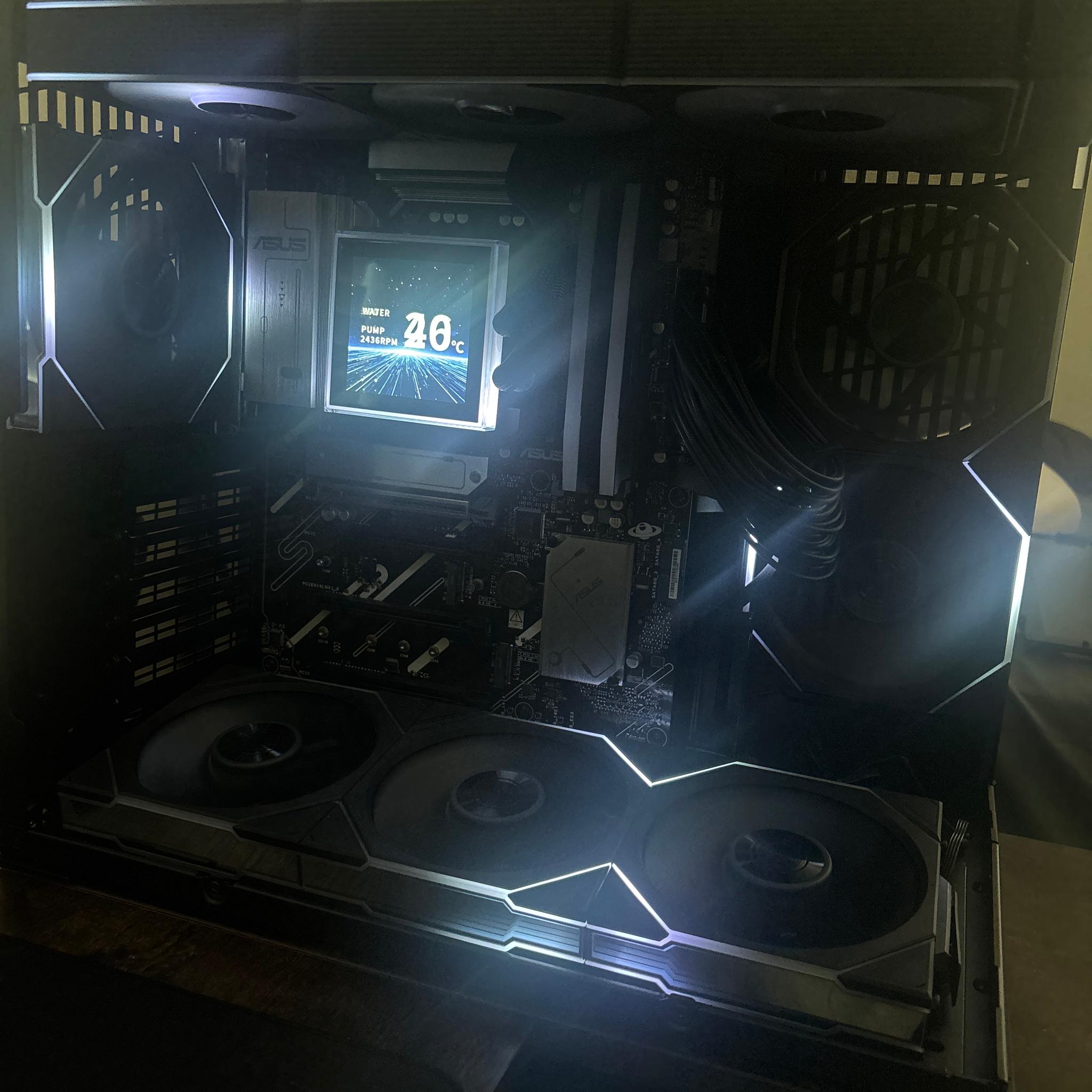Lian Li Black Used Case Fans AIO Combo