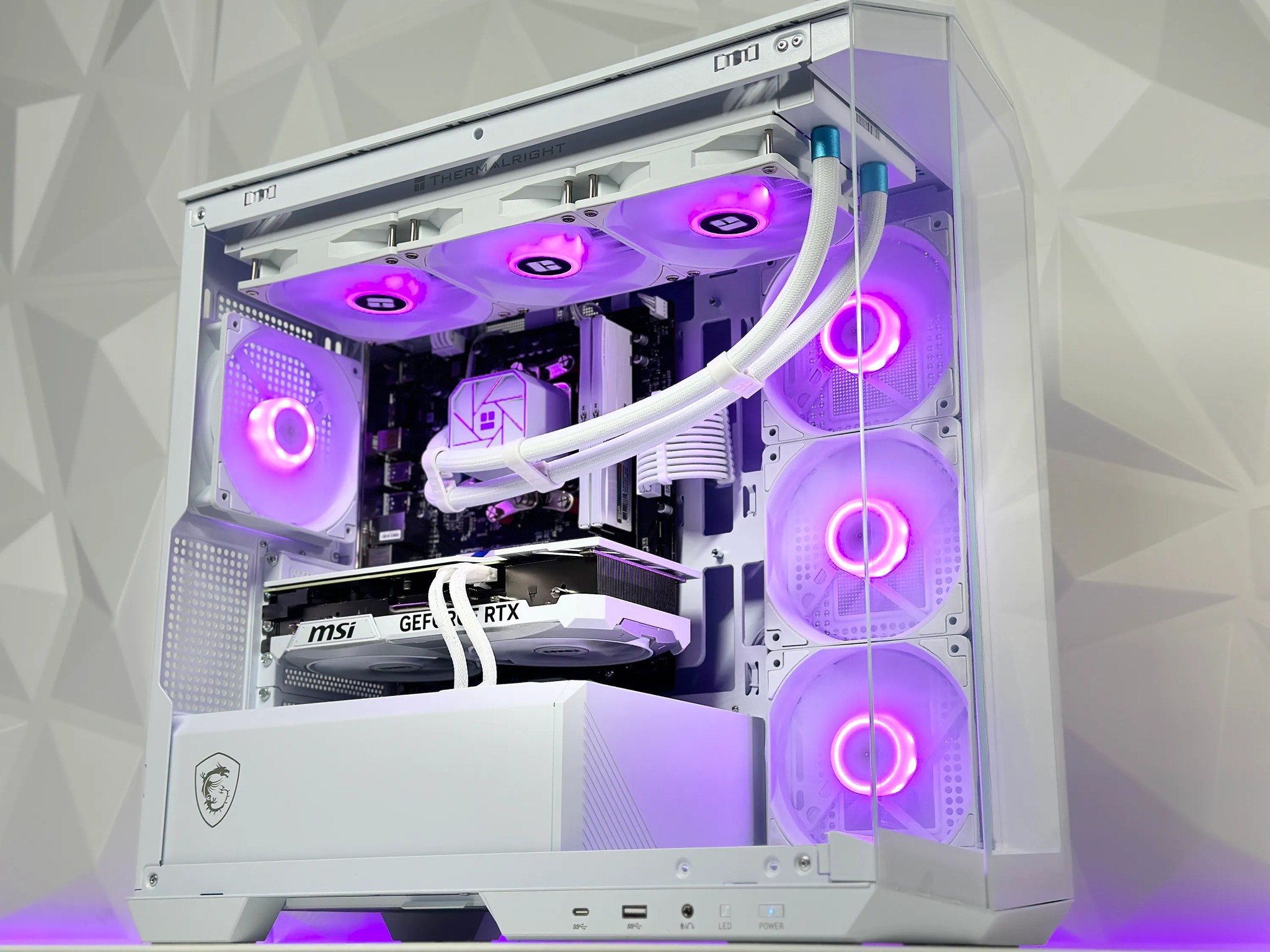 🌨️⛄90° N||Liquid Cooled Gaming PC🌨️Nvidia RTX 4070  12GB🌨️AMD Ryzen 5 7600X🌨️32GB DDR5