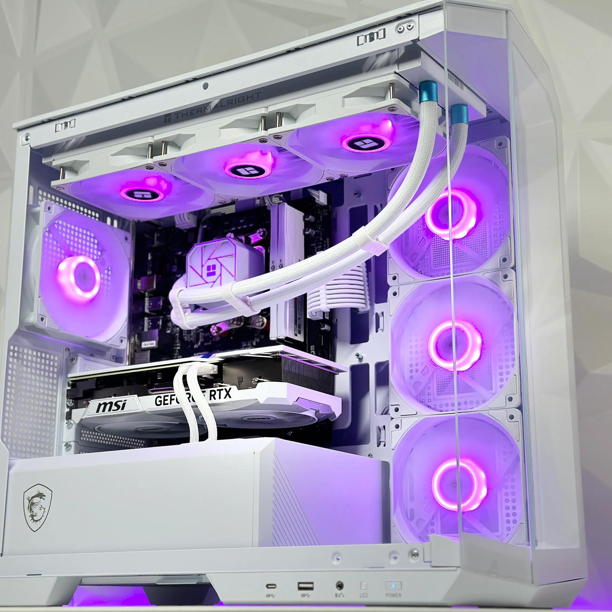 🌨️⛄90° N||Liquid Cooled Gaming PC🌨️Nvidia RTX 4070  12GB🌨️AMD Ryzen 5 7600X🌨️32GB DDR5
