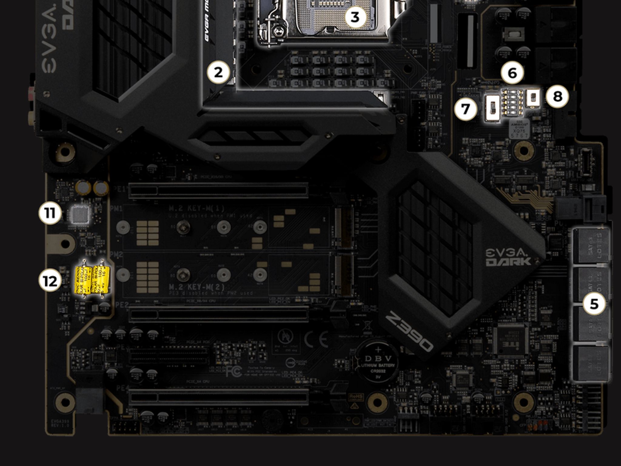 EVGA Z390 DARK LGA1151 Intel DDR4 ATX Motherboard (Open Box)