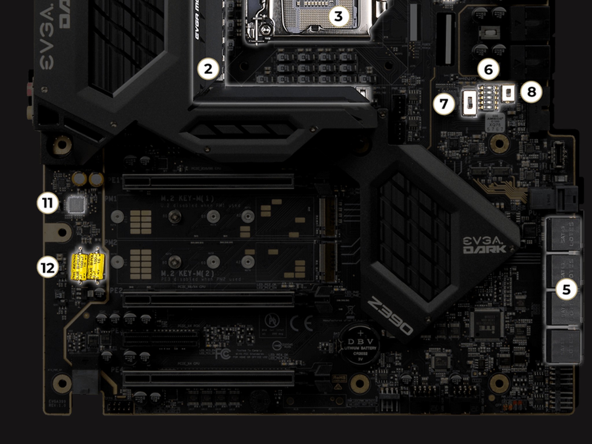 EVGA Z390 DARK LGA1151 Intel DDR4 ATX Motherboard (Open Box)