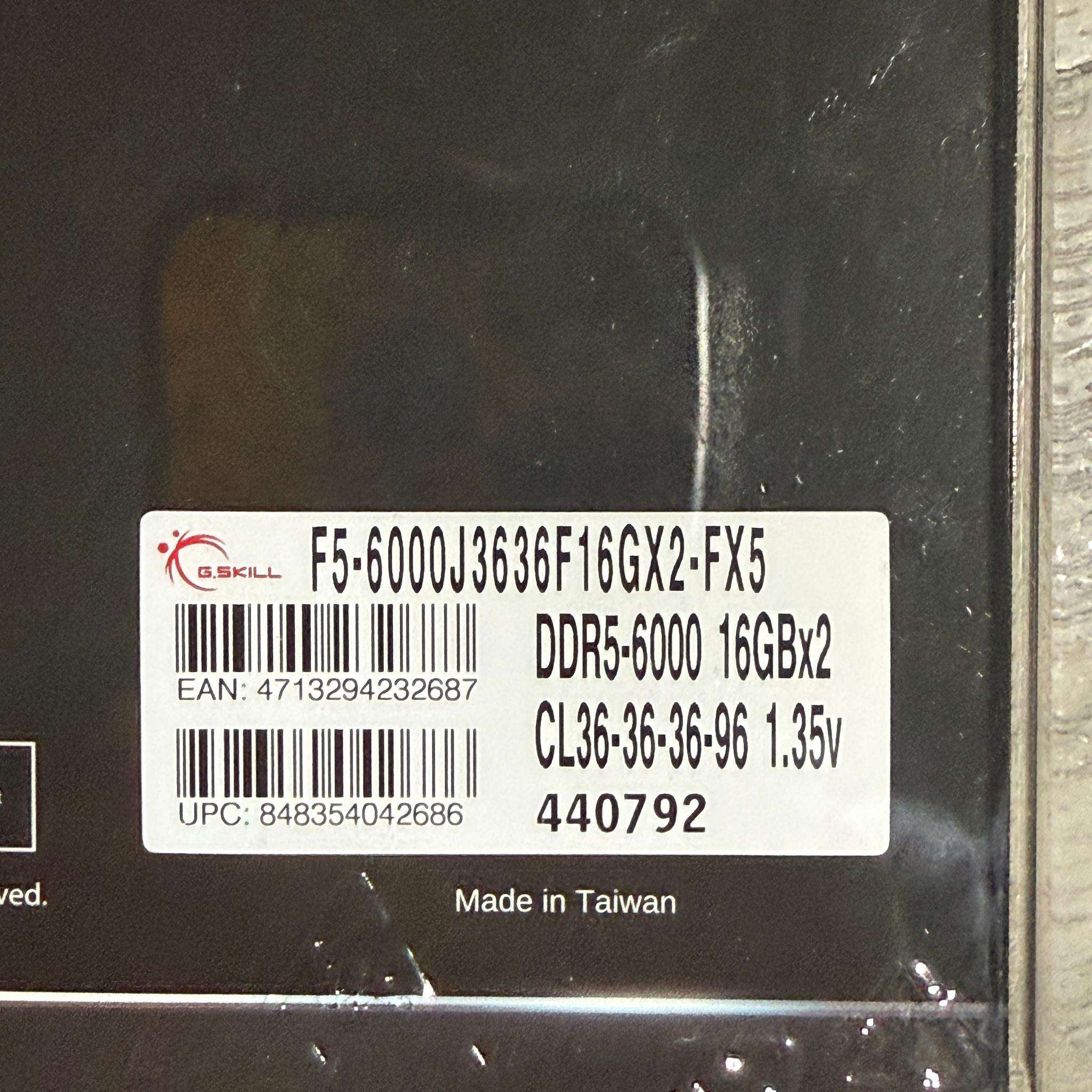 G.SKILL Flare X5 32GB (2x16GB) DDR5-6000 CL36 - New