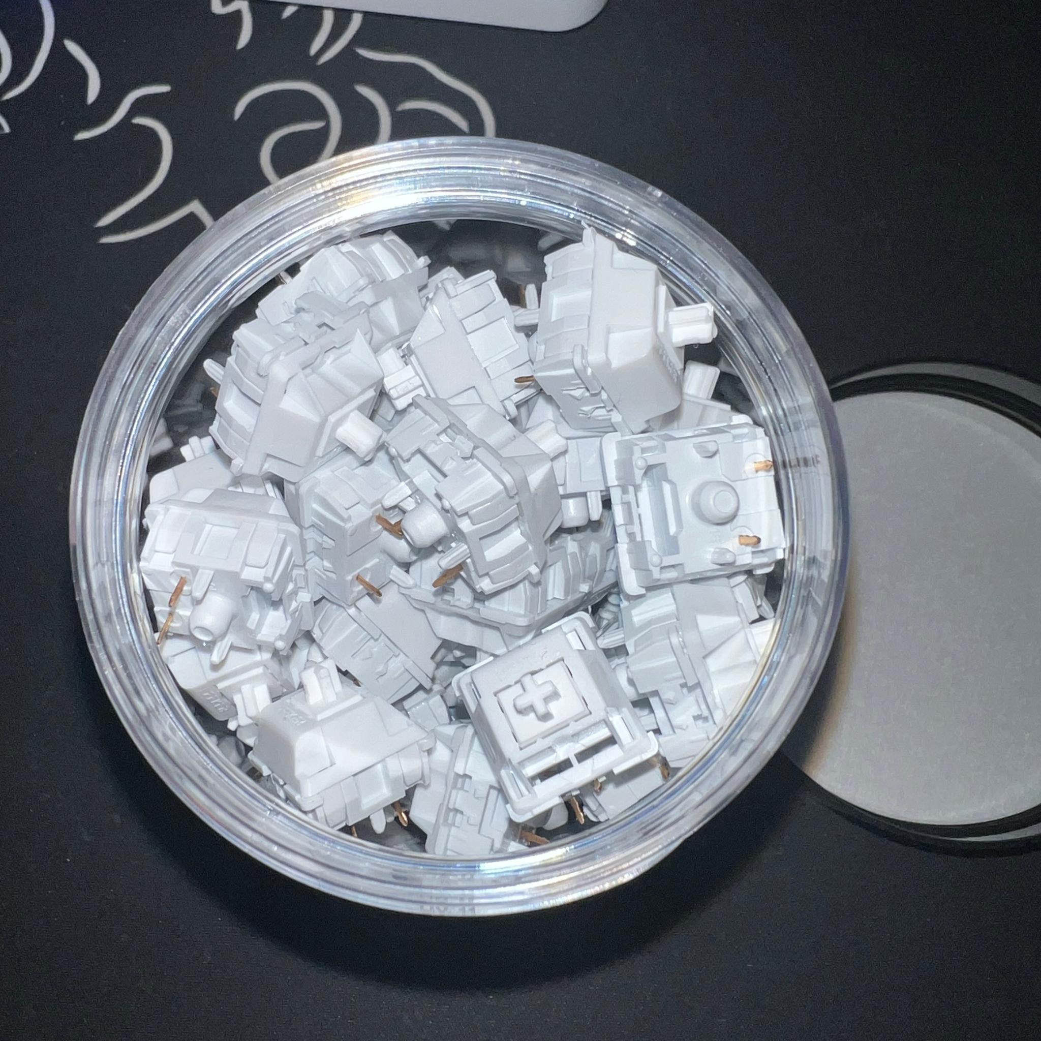 Kinetic Labs Cloud Water V2 Keyboard Switches & Fekker White MarbleKeyboard Switches Bundle
