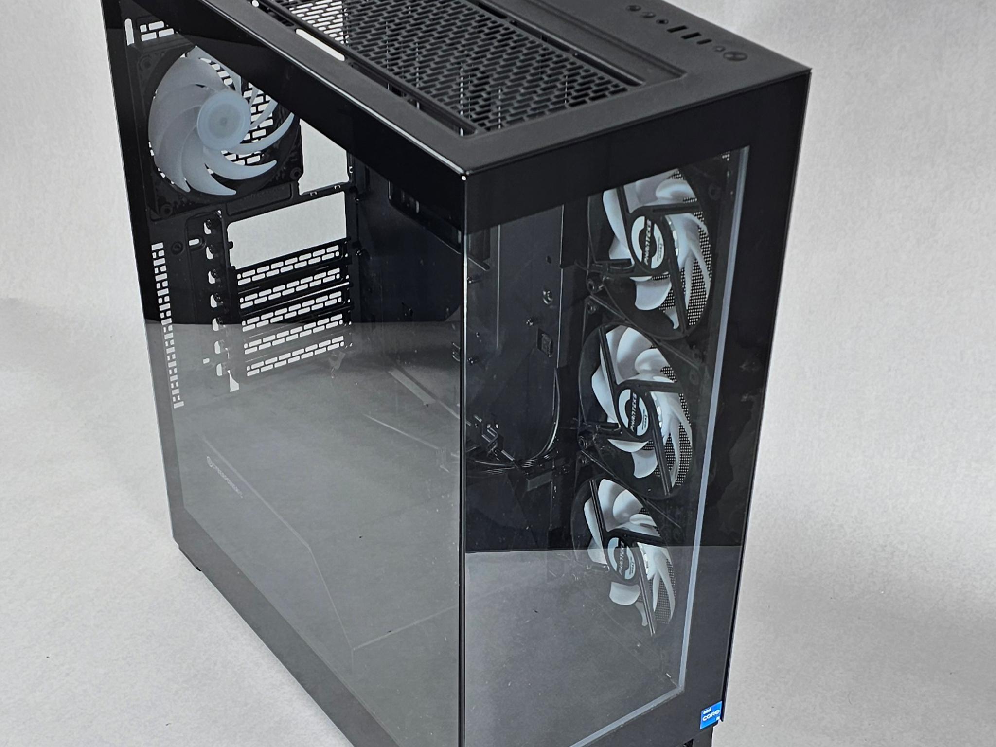 CyberPowerPC ATX PC Case with Tempered Glass and 4 RGB Fans