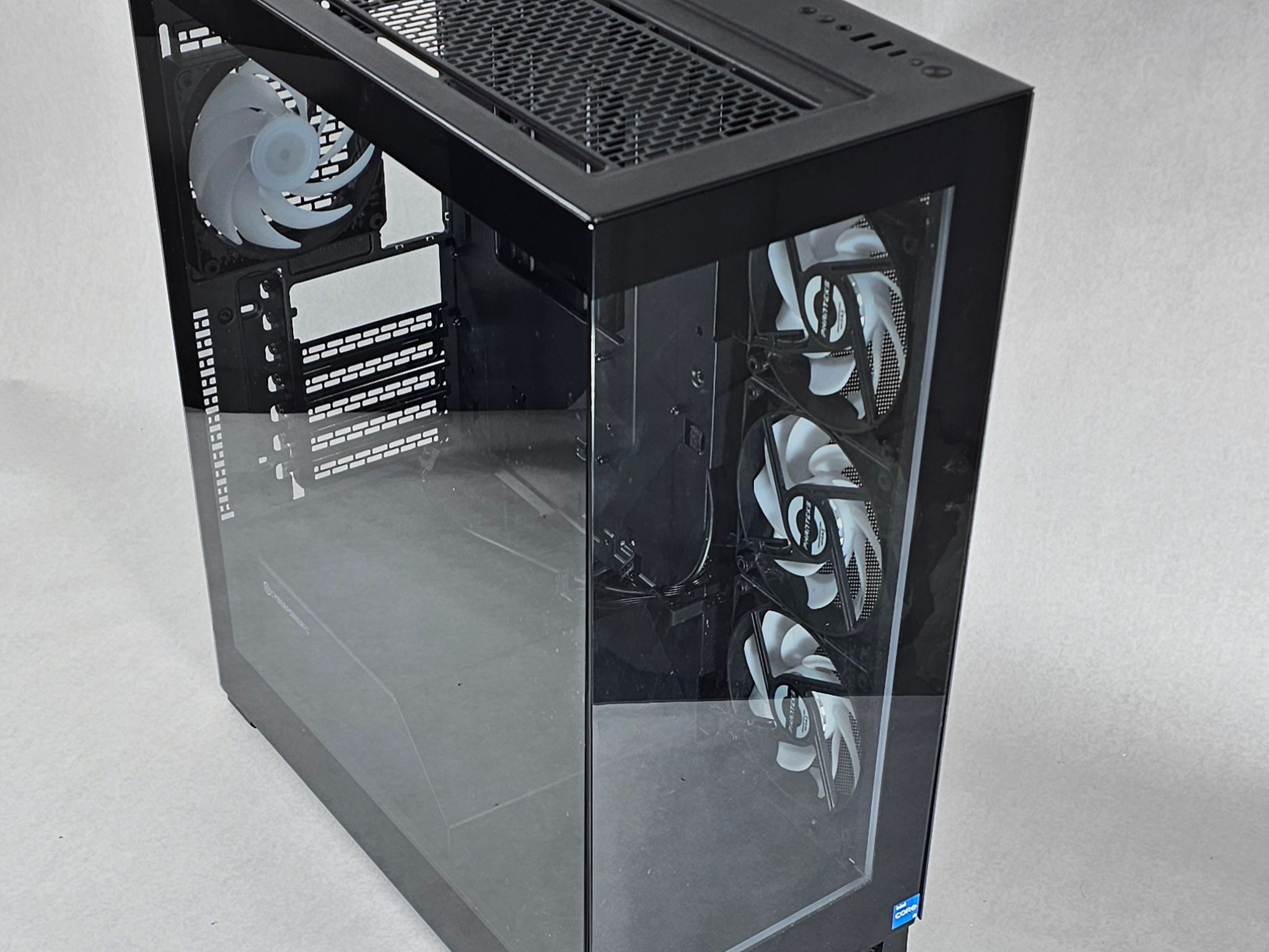 CyberPowerPC ATX PC Case with Tempered Glass and 4 RGB Fans