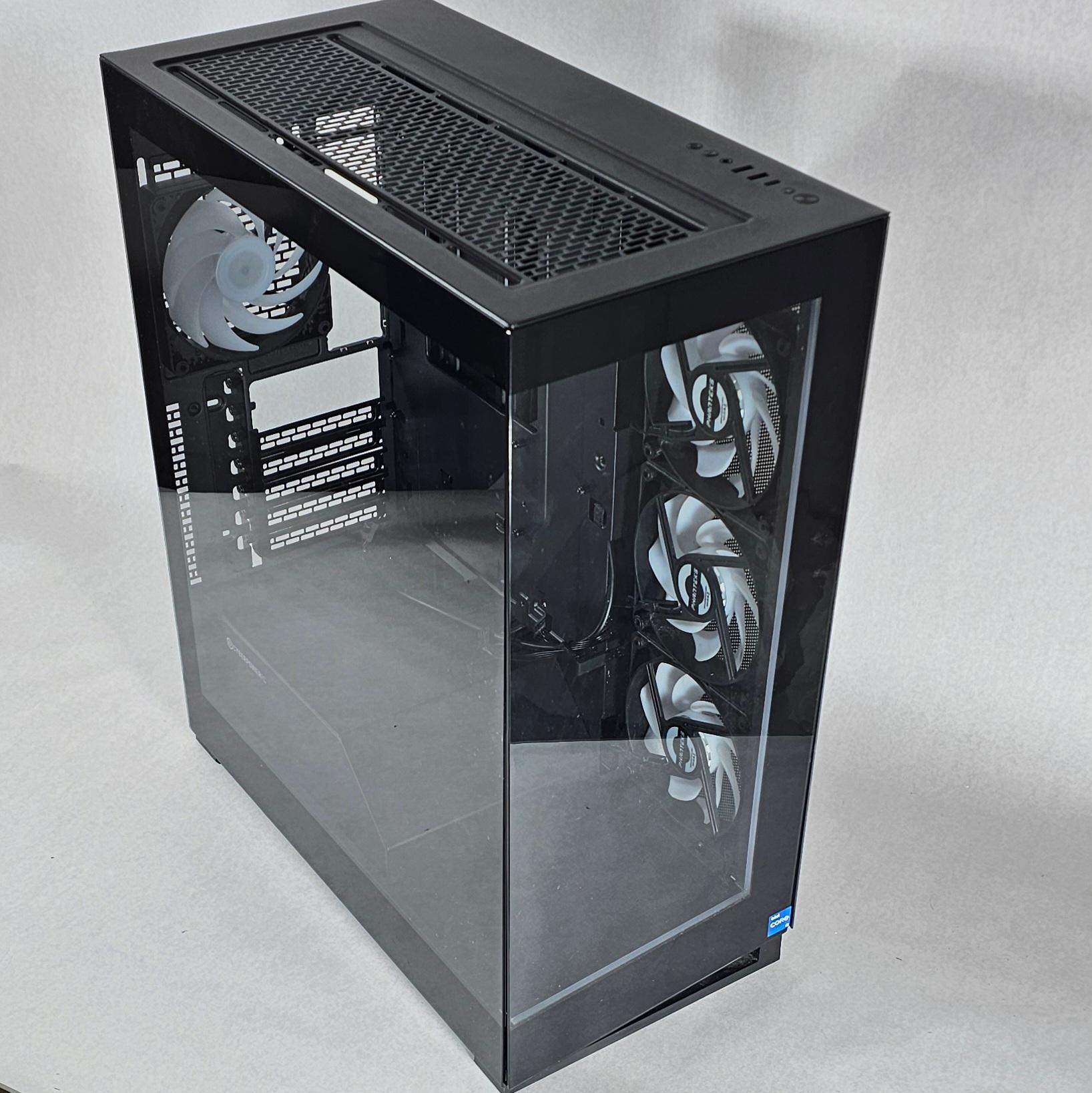 CyberPowerPC ATX PC Case with Tempered Glass and 4 RGB Fans