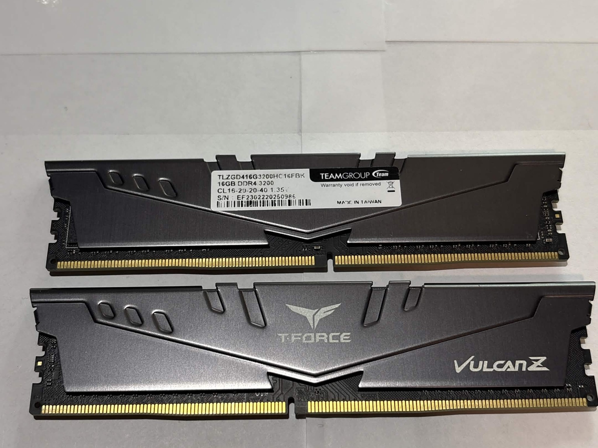 TeamGroup T-Force Vulcan Z 32GB (2x16GB) DDR4-3200 CL16 Memory Kit