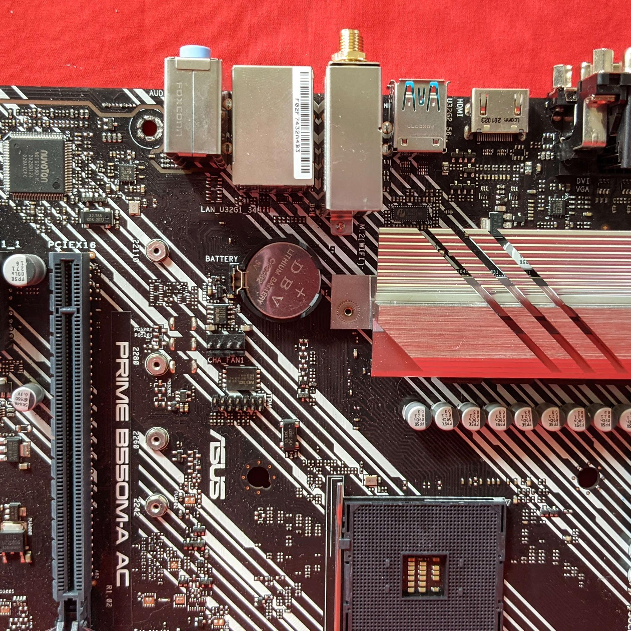 *AS IS/FOR REPAIR* Asus Prime B550M-A AC AMD Socket AM4 DDR4 MicroATX Desktop Motherboard No I/O