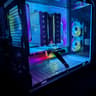 White Compact Gaming PC Arc B580-Ryzen 7 5700x-32GB DDR4 3200-1 TB NVME