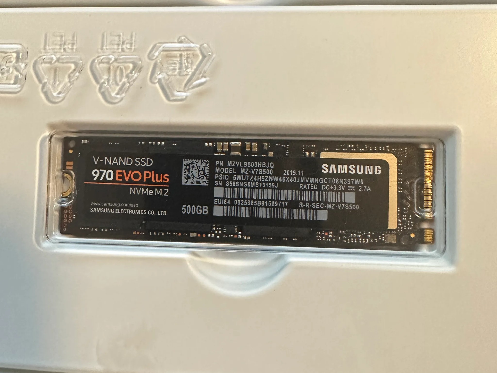 Used SAMSUNG 970 EVO Plus SSD 500GB NVMe M.2