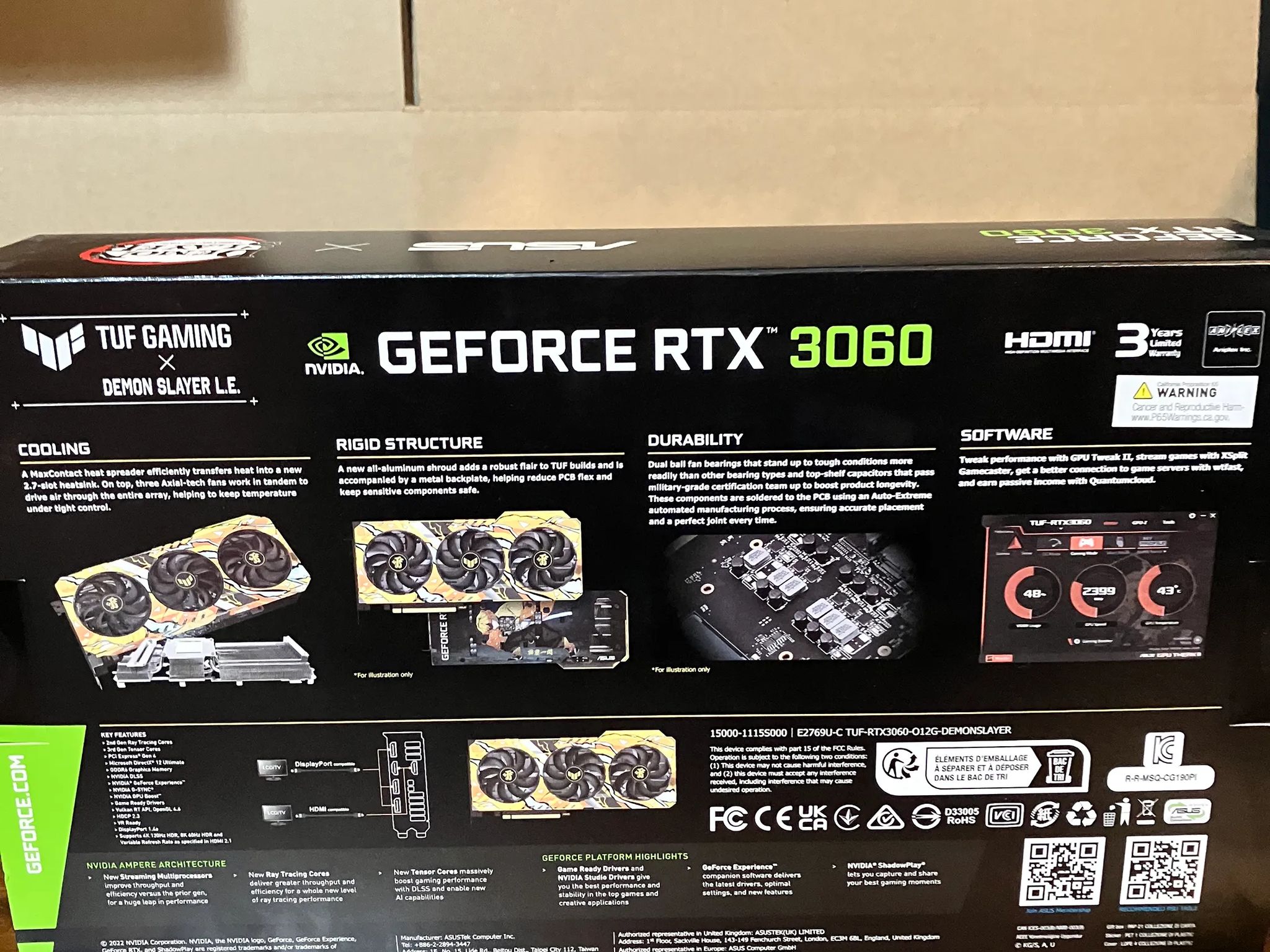 UNOPENED ASUS Tuf RTX 3060 Demon Slayer Limited Edition