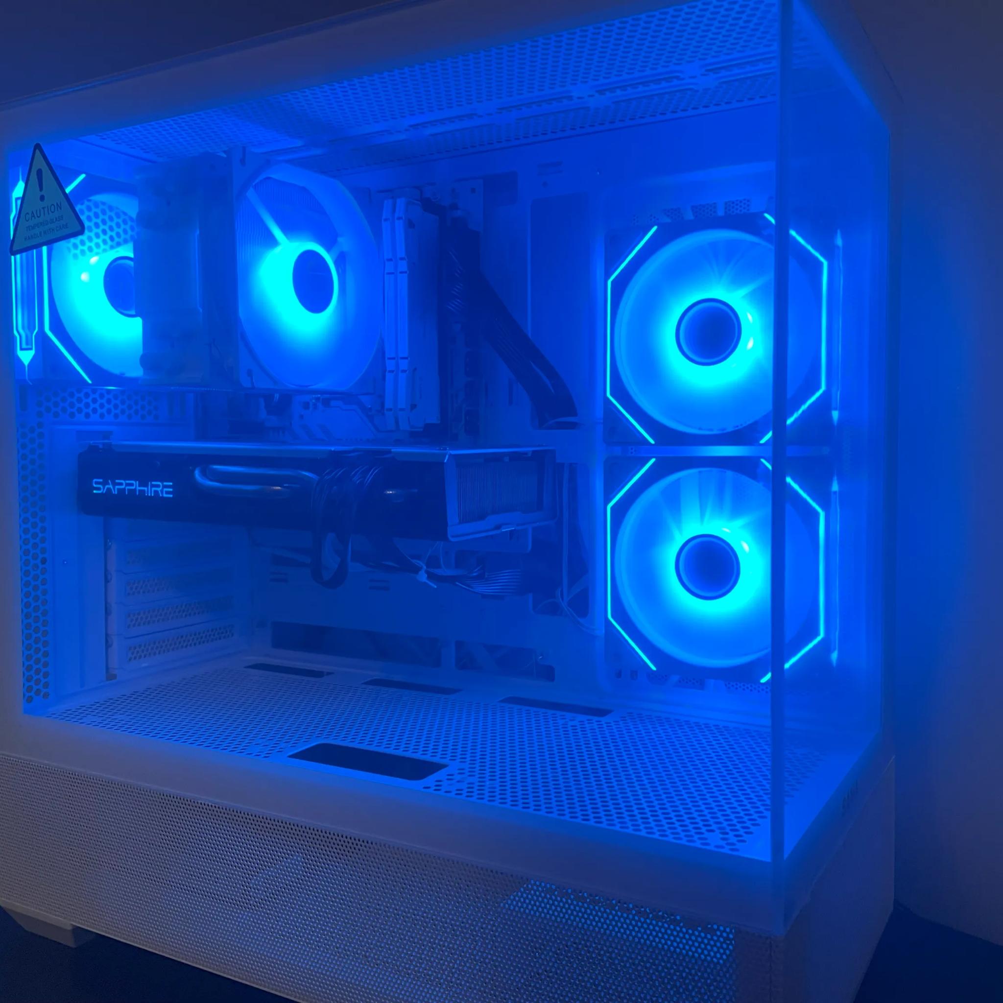 White Custom RX 580, Ryzen 5 2600 Gaming PC