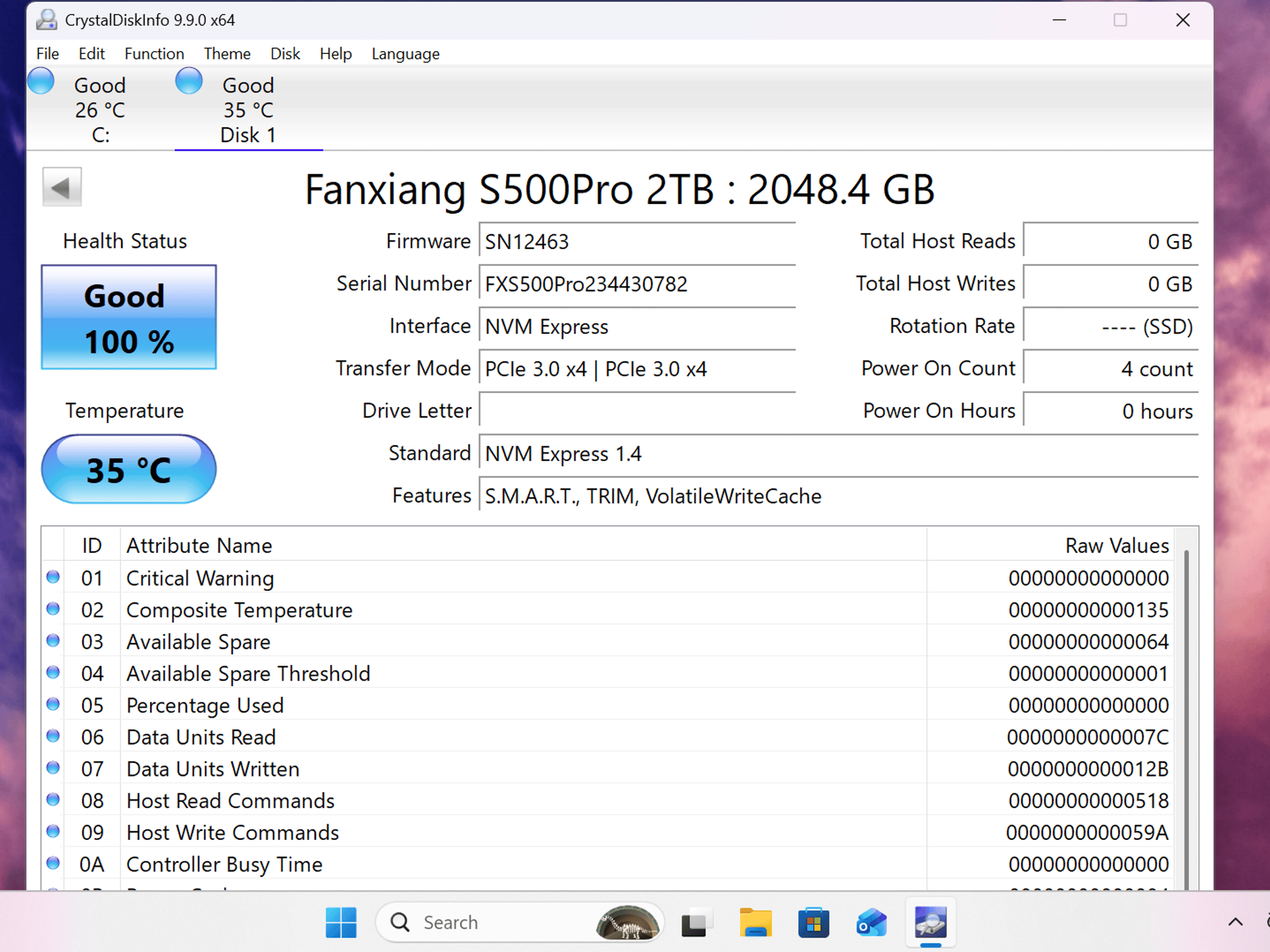 2TB Fanxiang M.2 NVME SSD S500 Pro PCIe Gen3 x4