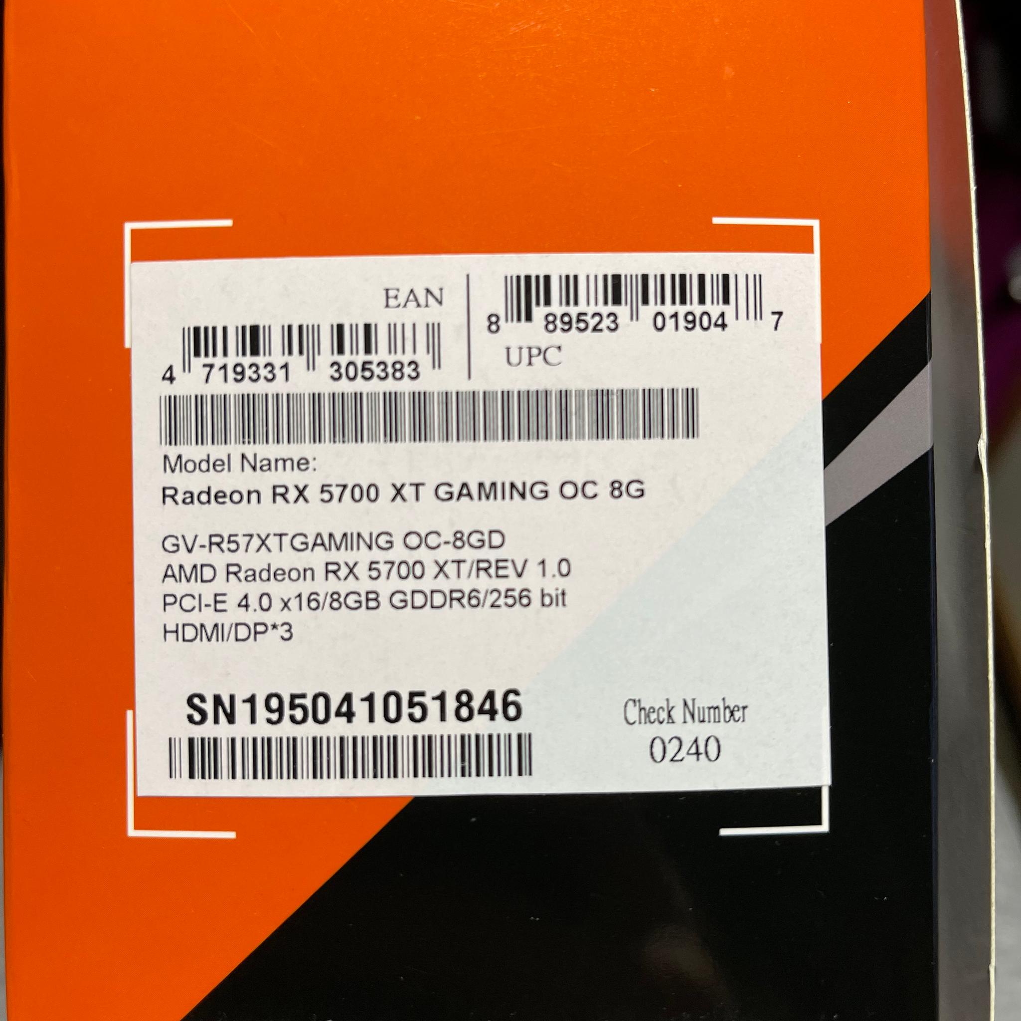Gigabyte RX 5700 XT OC