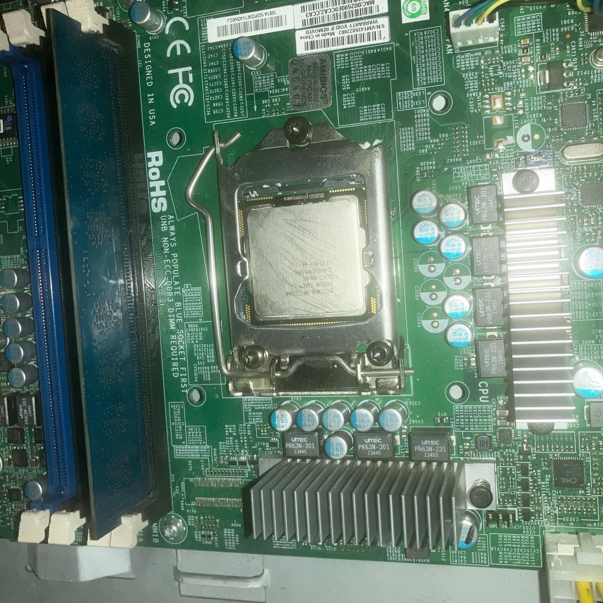 Intel i3-540 cpu with ram in working condition