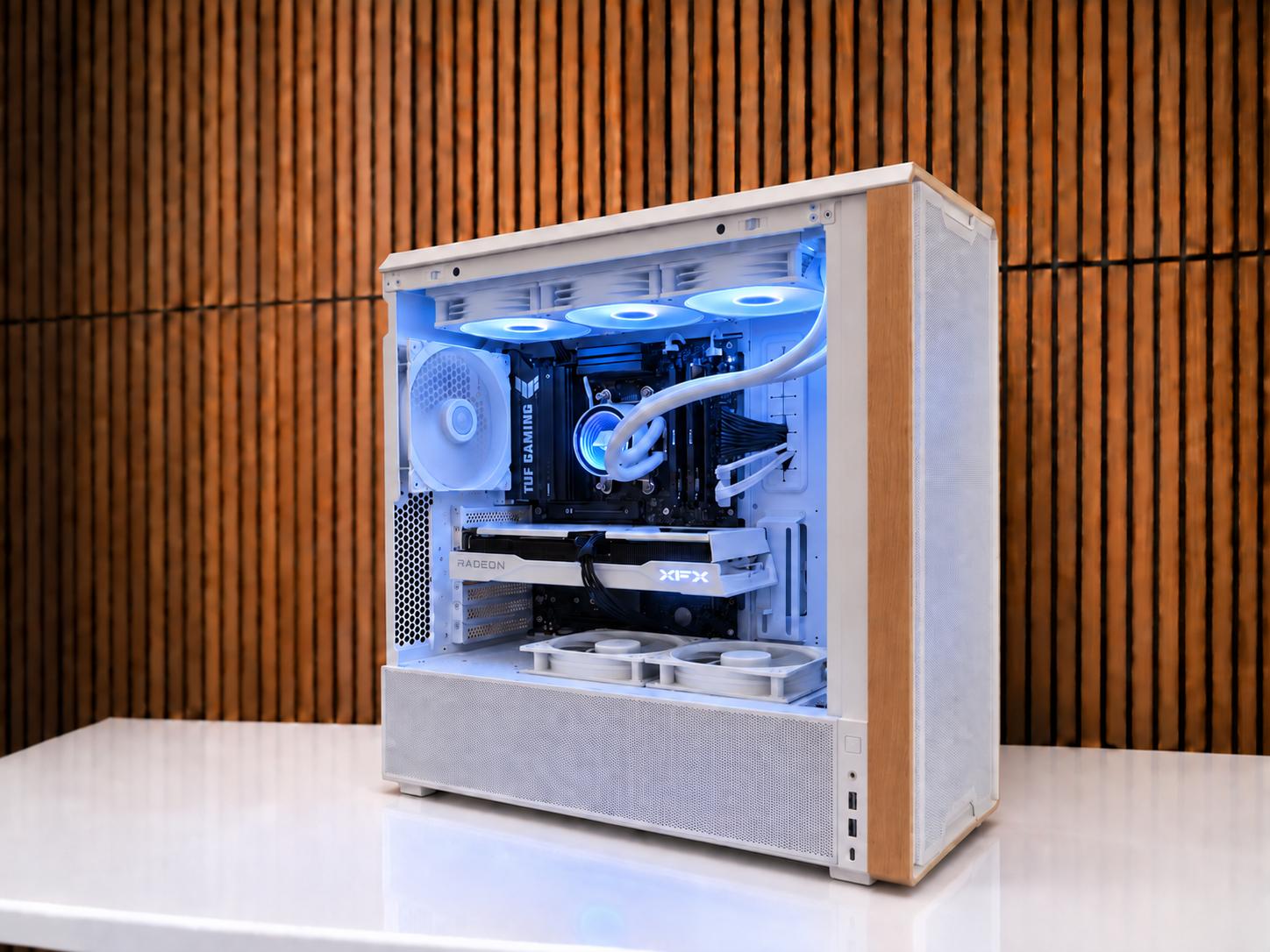 White 1440P Gaming PC V2 | 7700 | 9060XT 16GB💻| 32GB DDR5 | 1TB NVME | WiFi/BT | Windows 11 |