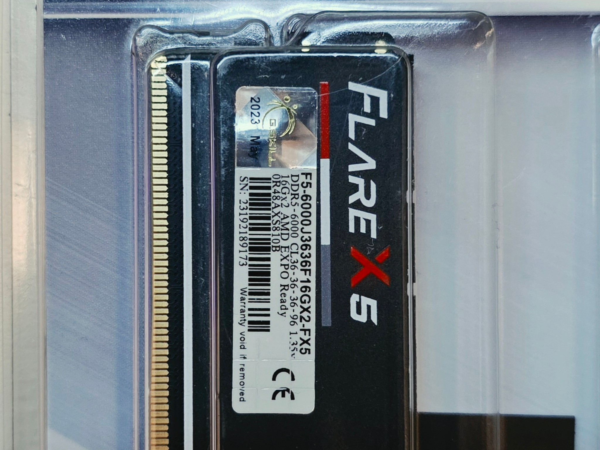 G.Skill Flare X5 Series AMD EXPO DDR5 RAM 32GB (2 x 16GB) 6000MT/s CL36-36-36-96 Low Profile