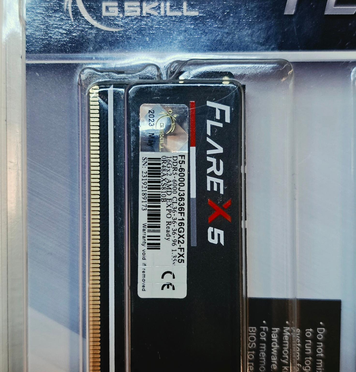 G.Skill Flare X5 Series AMD EXPO DDR5 RAM 32GB (2 x 16GB) 6000MT/s CL36-36-36-96 Low Profile - Image 3