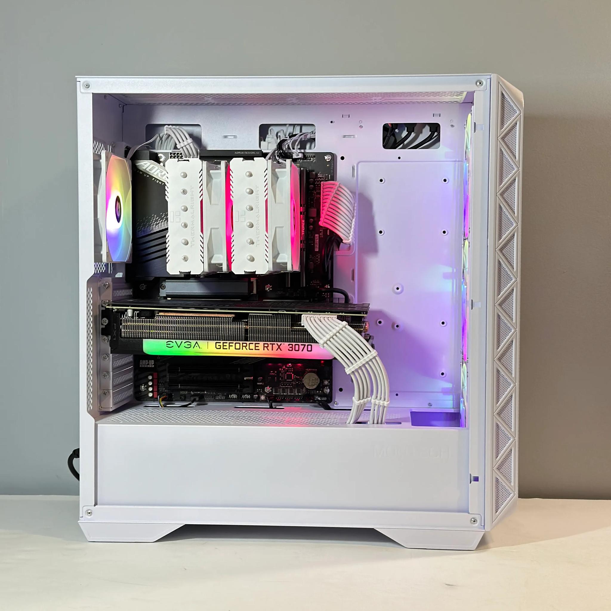 RTX 3070 | Intel i5 12600KF | 32GB RAM | 2TB SSD | Custom White Gaming PC WIFI WIN10