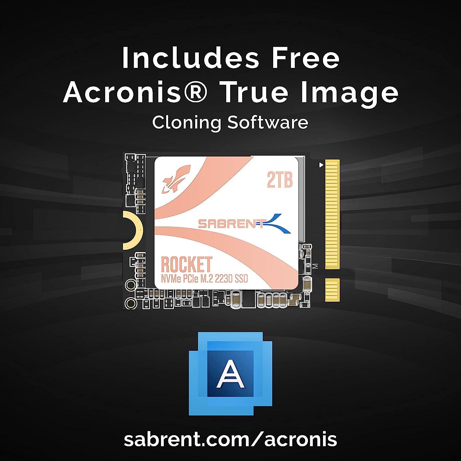 Steam Deck SSD 2TB SABRENT Rocket 2230 NVMe 4.0 High Performance PCIe 4.0 2TB