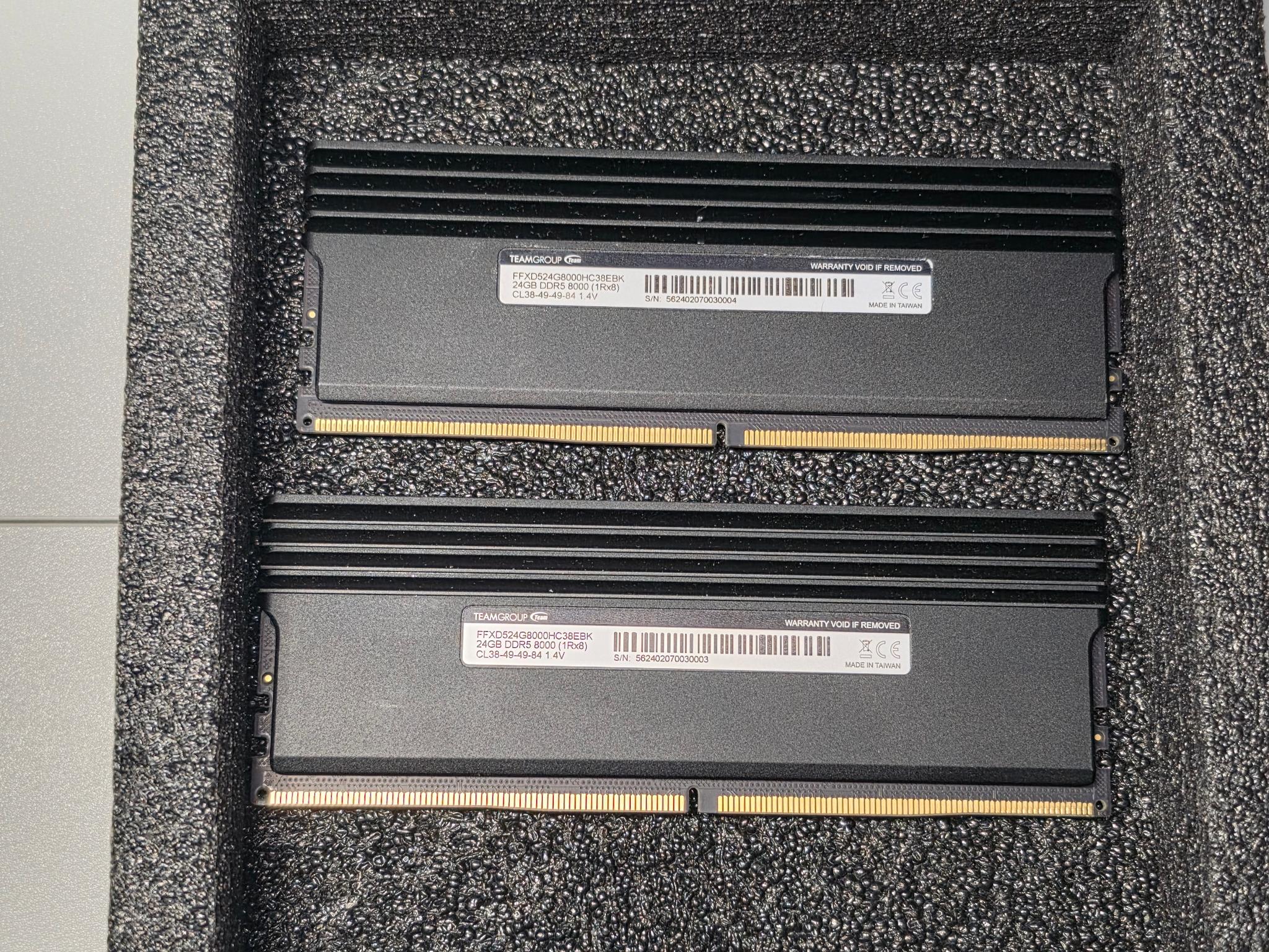 TEAMGROUP T-FORCE Xtreem 48GB (2x24GB) DDR5-8000 CL38 288-Pin DIMM