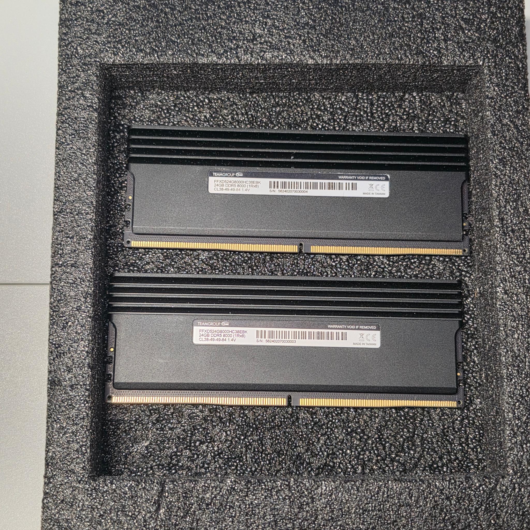 TEAMGROUP T-FORCE Xtreem 48GB (2x24GB) DDR5-8000 CL38 288-Pin DIMM