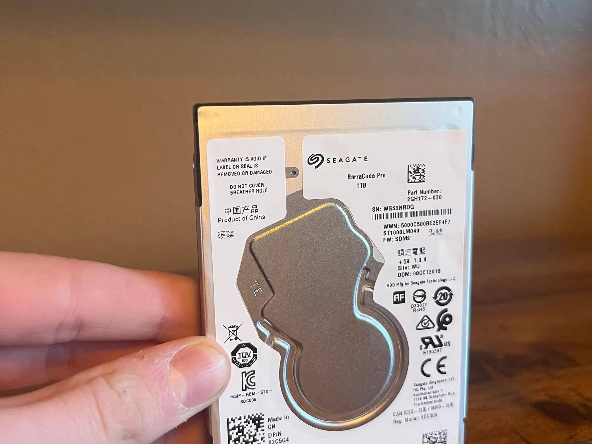 Seagate Barracuda PRO 1TB 7200 RPM HDD (Taken out of old laptop)