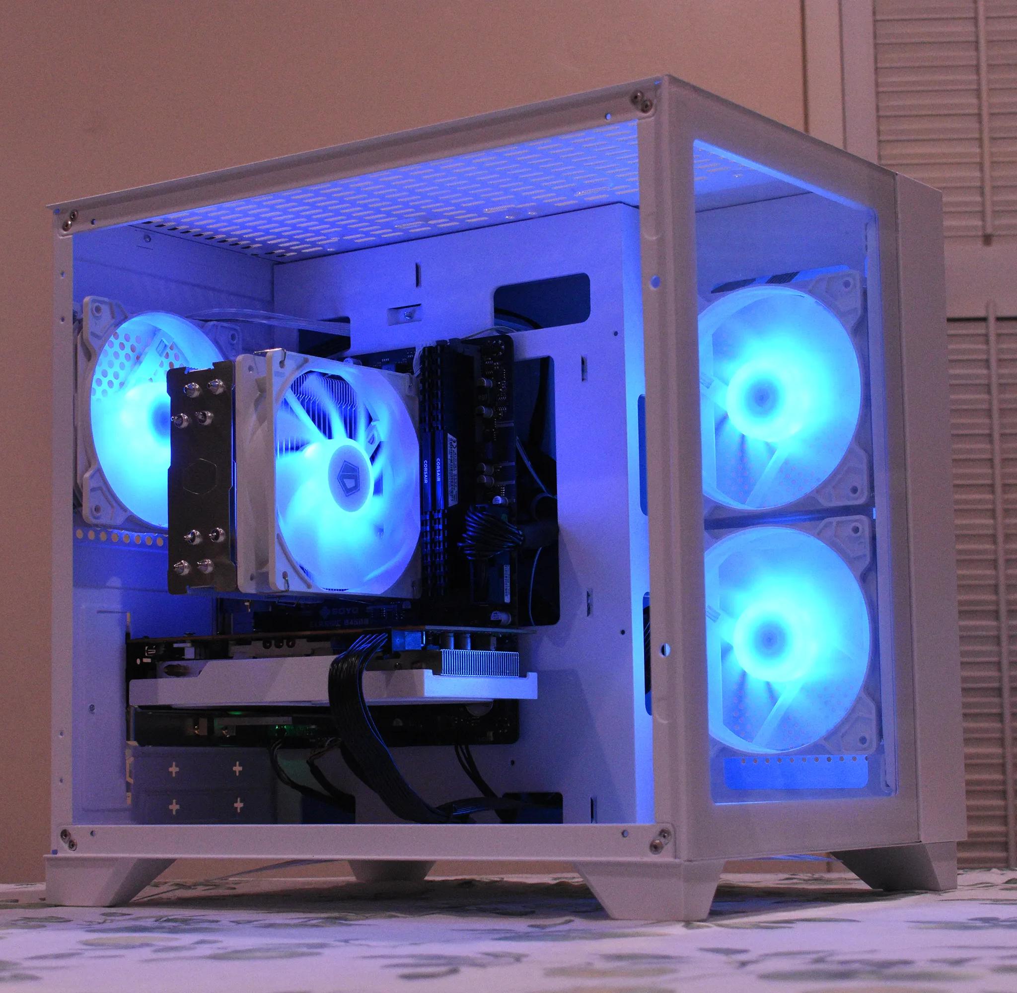 Gaming PC | Ryzen 5 3600 | RX 6600 8GB | 16GB DDR4 | 1TB nVME SSD | 1080p White Gaming PC RGB