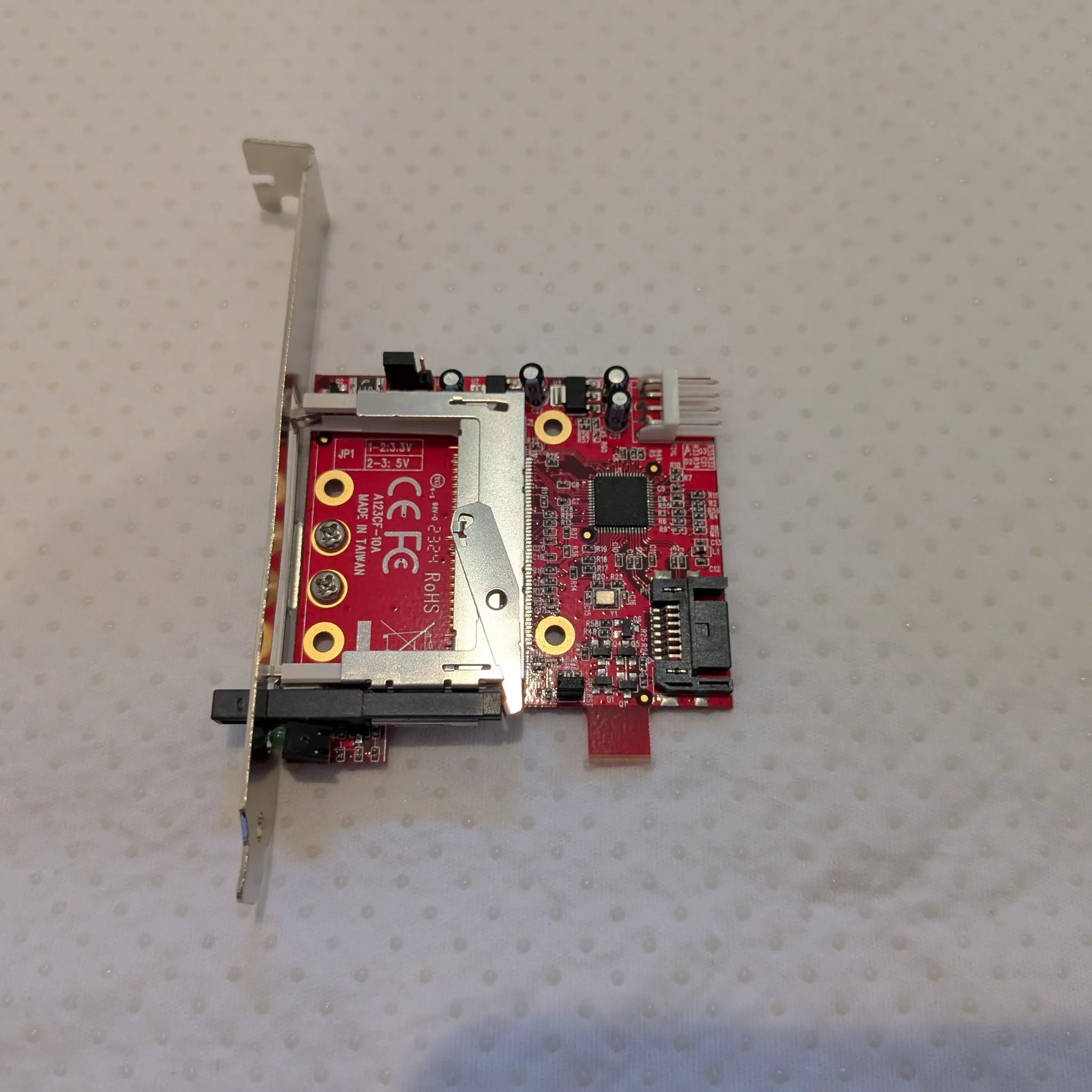 Ableconn ISAT123CF CompactFlash to SATA expansion card