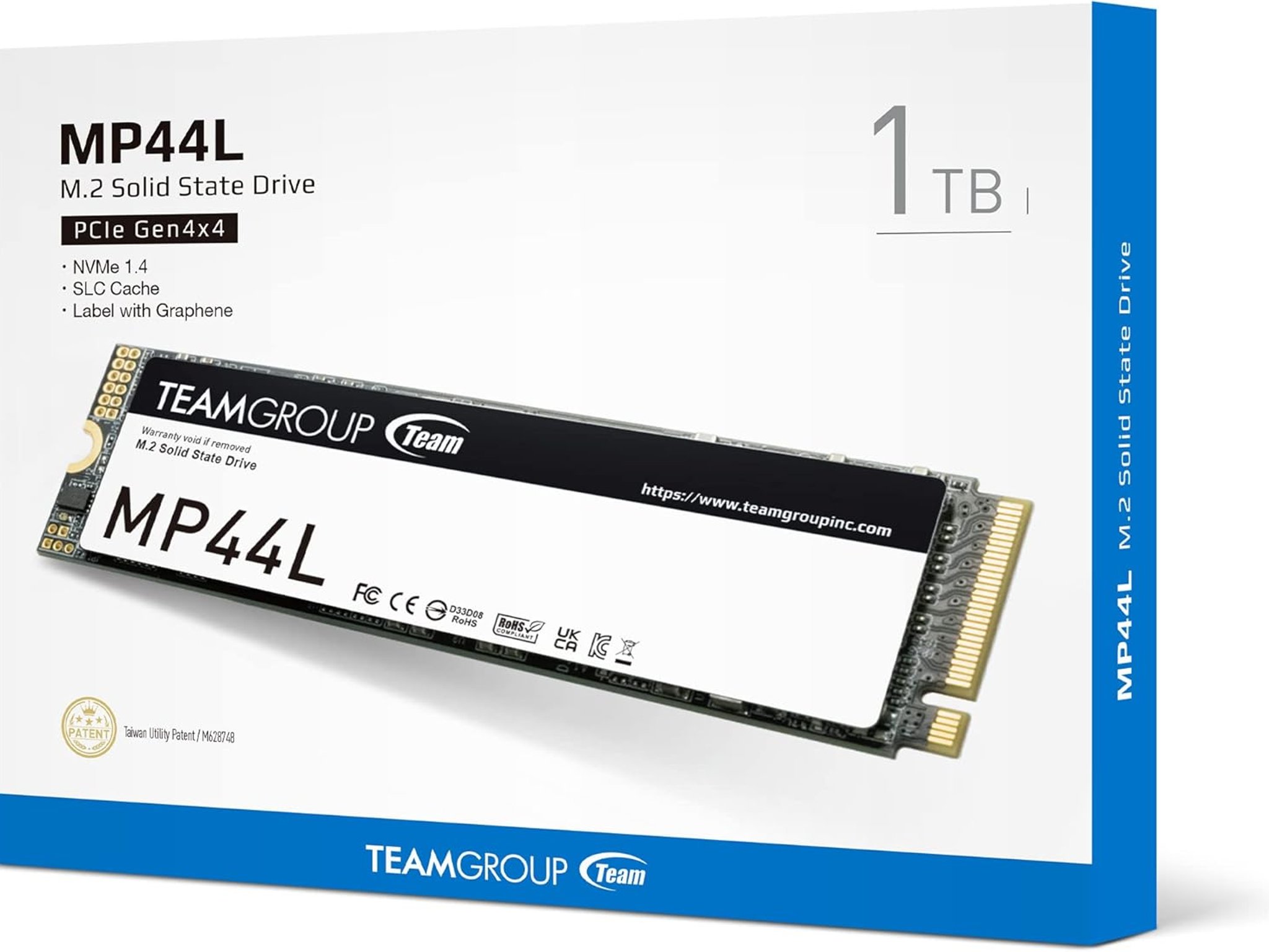 NEW Team Group MP44L M.2 2280 1TB PCIe 4.0 x4 with NVMe 1.4 TLC Internal Solid State Drive (SSD)