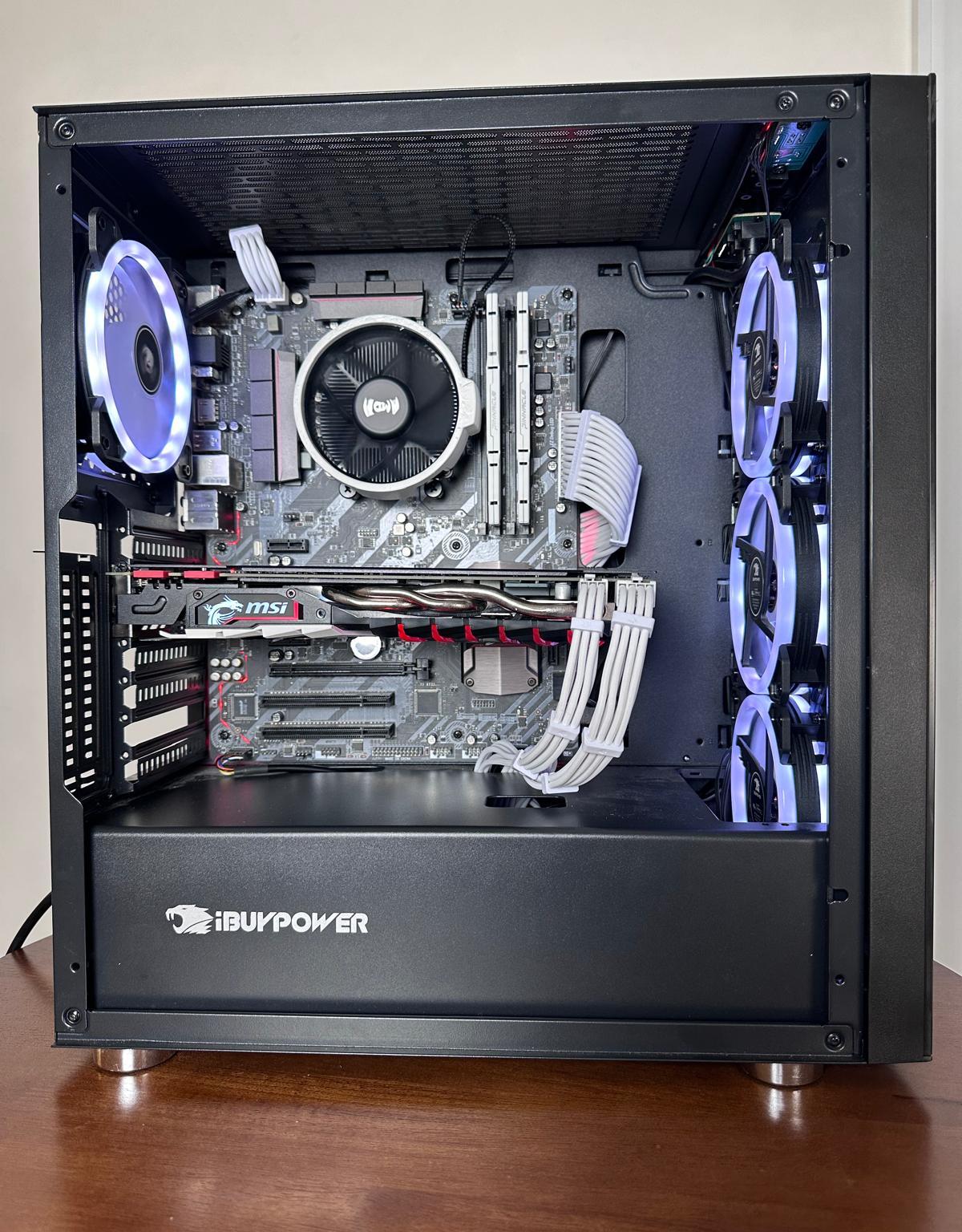 𝘿𝙀𝙋𝙏𝙃 | Ryzen 5 2600, GTX 1070, 16GB RAM, 1.5 TB Storage Black Minimalist Productivity Gaming PC