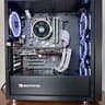 𝘿𝙀𝙋𝙏𝙃 | Ryzen 5 2600, GTX 1070, 16GB RAM, 1.5 TB Storage Black Minimalist Productivity Gaming PC