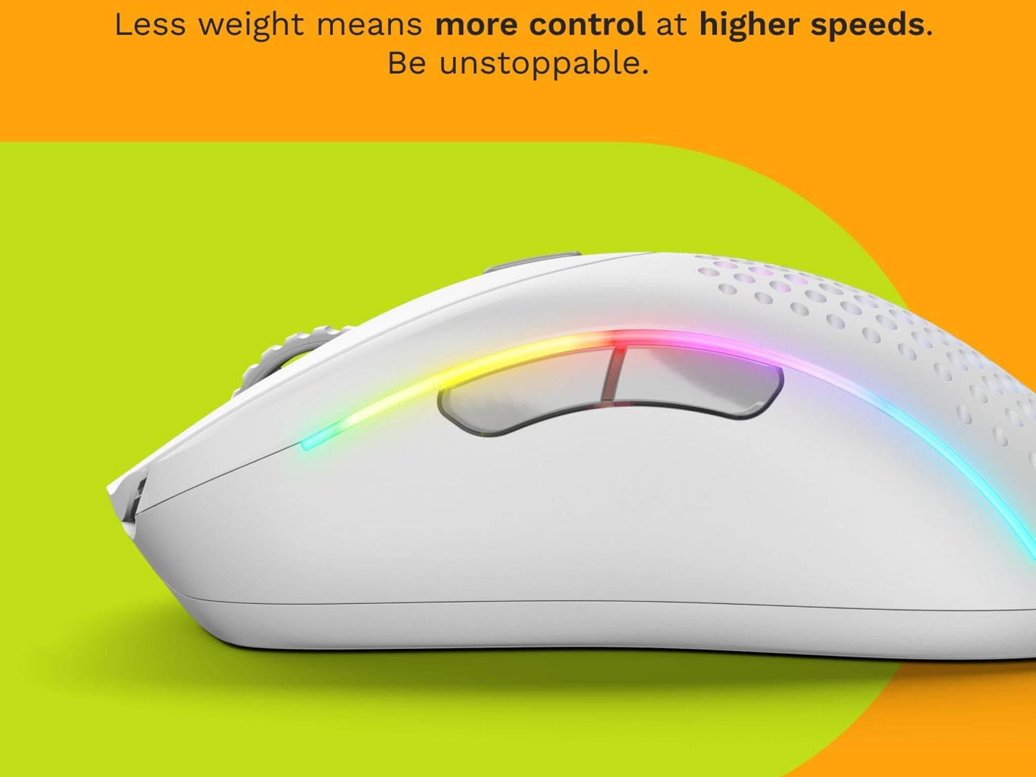 Glorious Gaming - D 2 Wireless Ergonomic Mouse, Superlight 66g (White)
