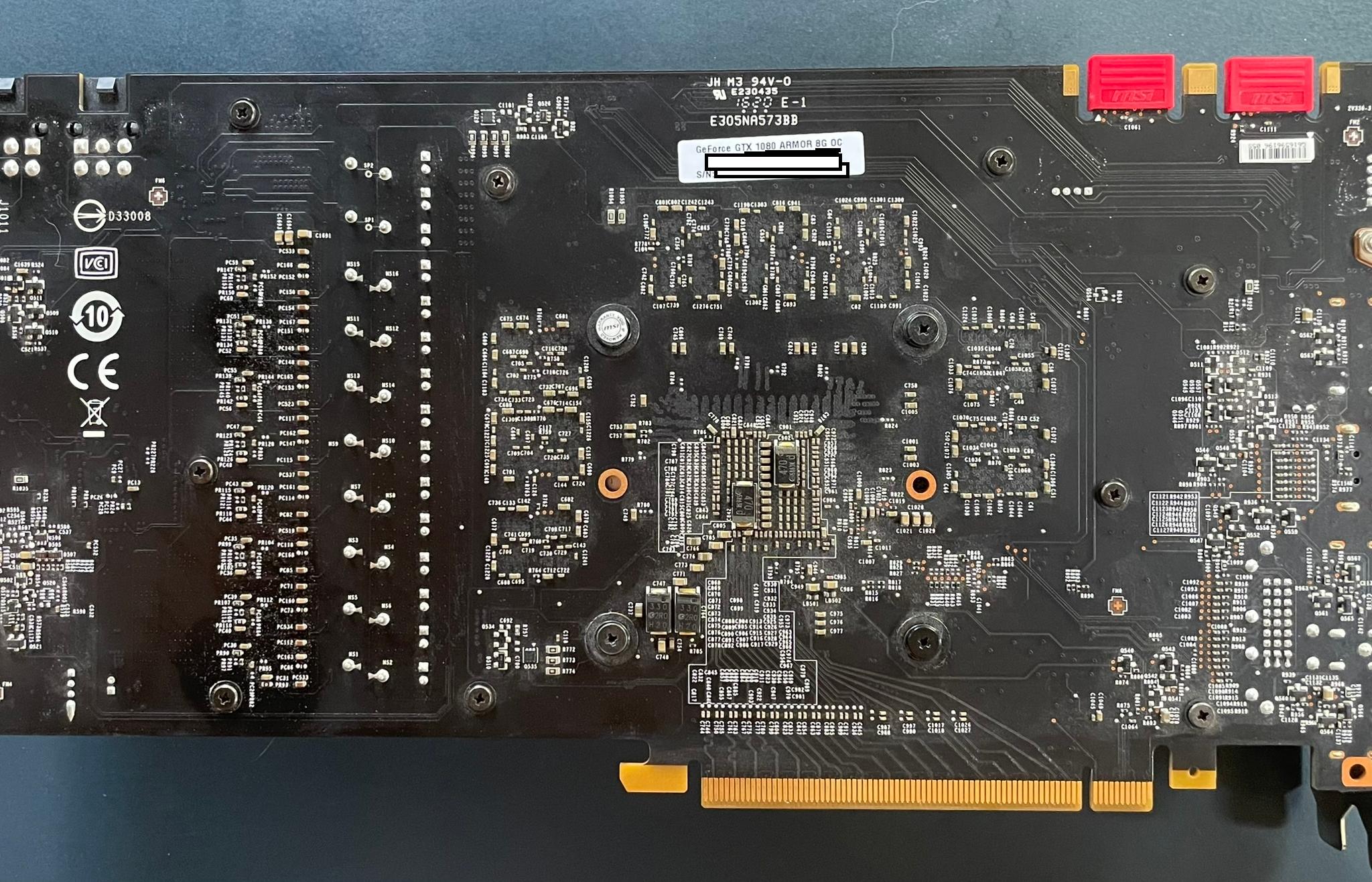 MSi GeForce GTX 1080 Armor 8G OC