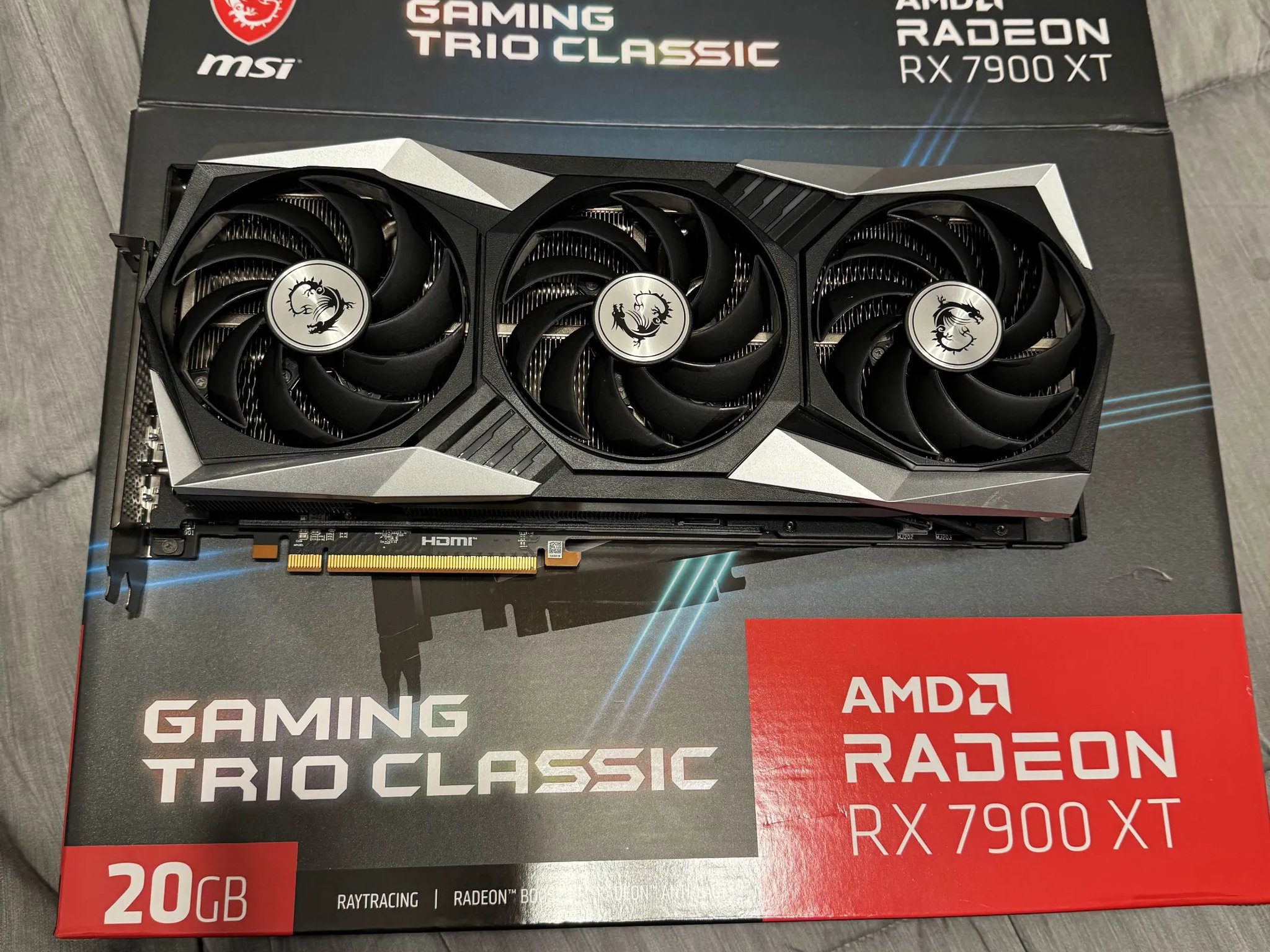 AMD MSI RX 7900 XT GAMING TRIO CLASSIC 20G Used Great Condition