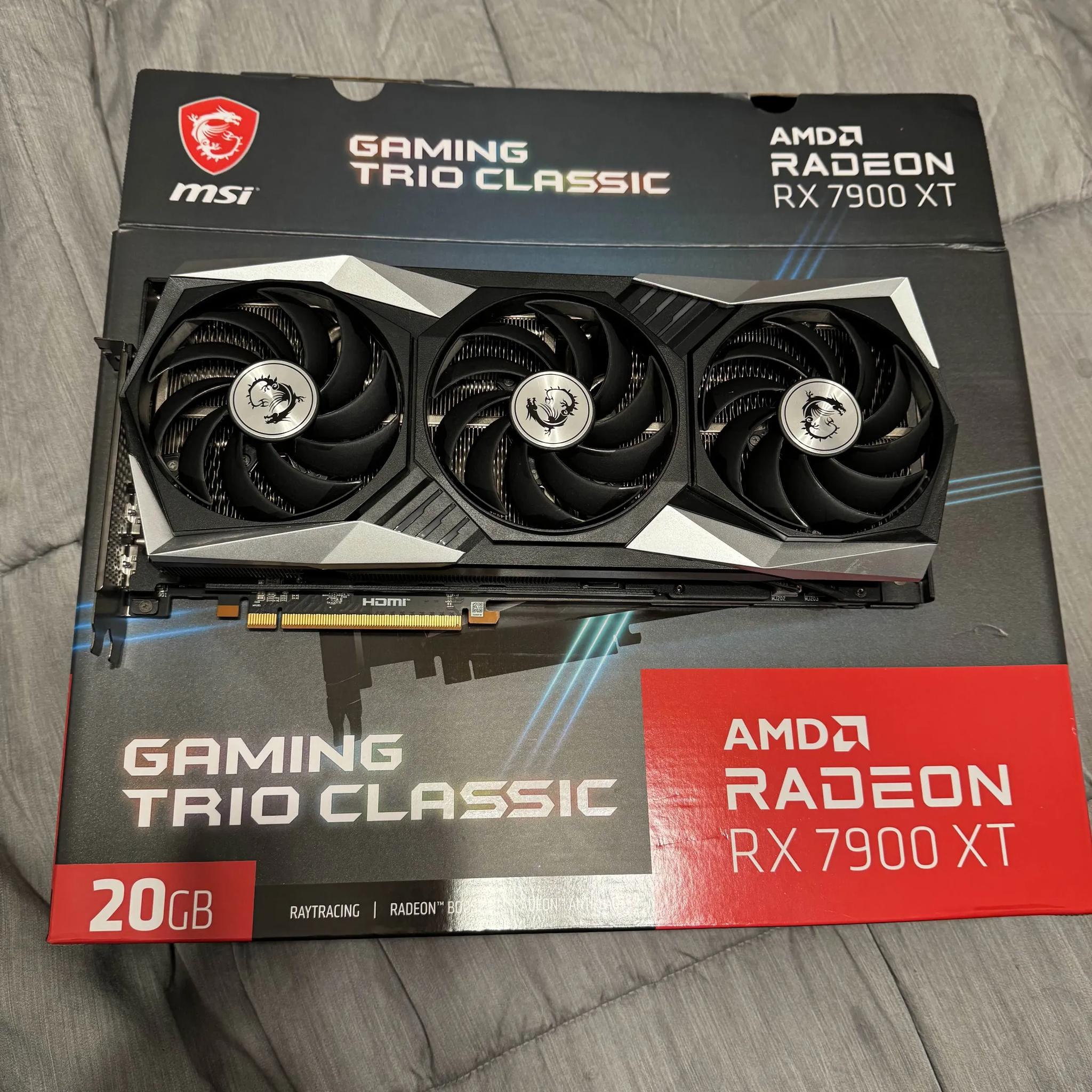 AMD MSI RX 7900 XT GAMING TRIO CLASSIC 20G Used Great Condition