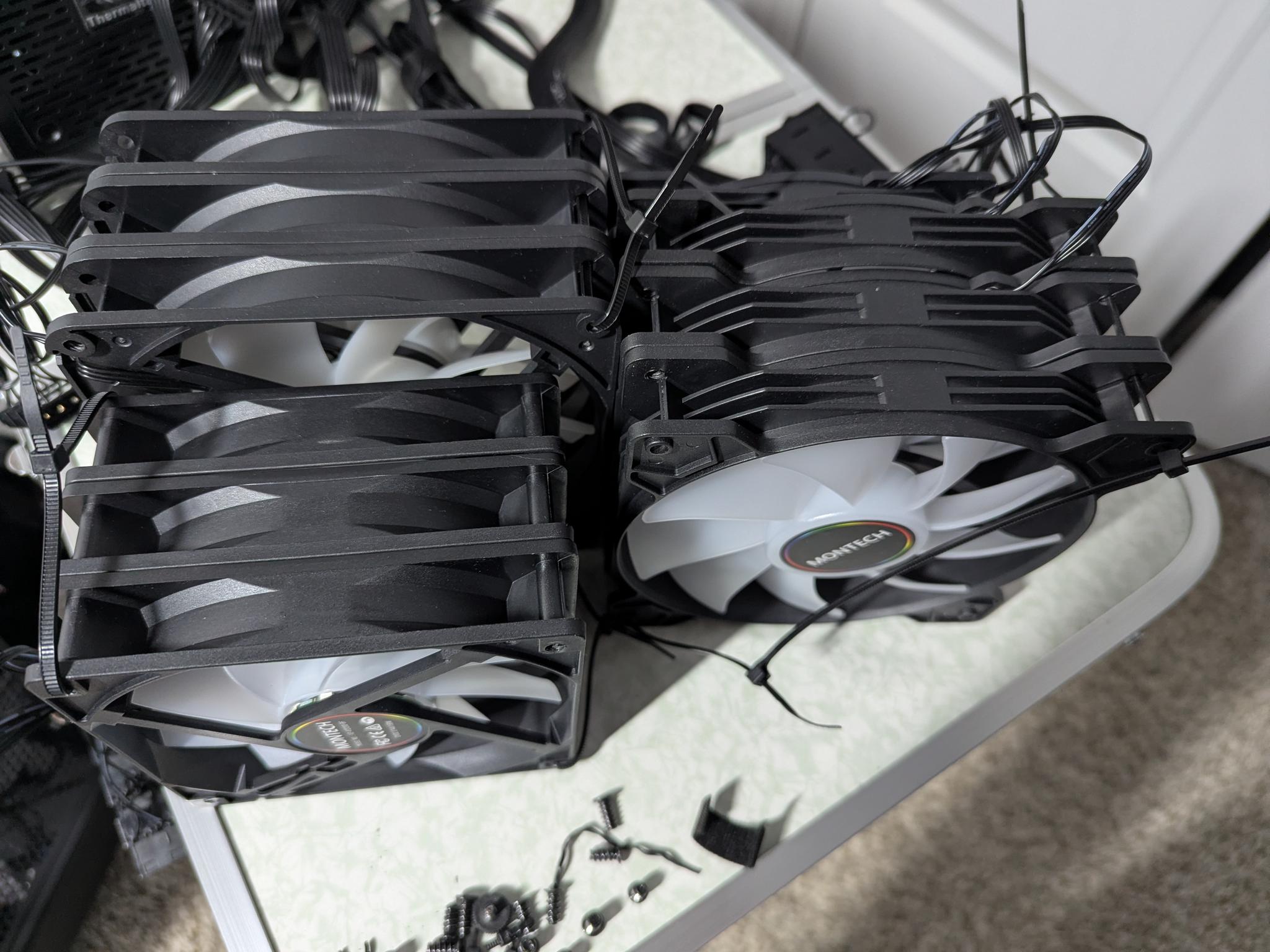 10 Montech Backlit Non PWM Fans (New)